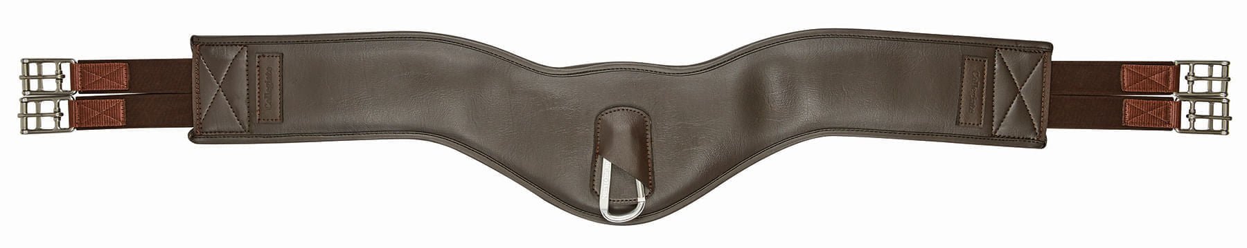 Premium Collegiate Anatomic Girth for Horses - Comfortable Brown Leather Equestrian Girth for Dressage, Jumping & Trail Riding