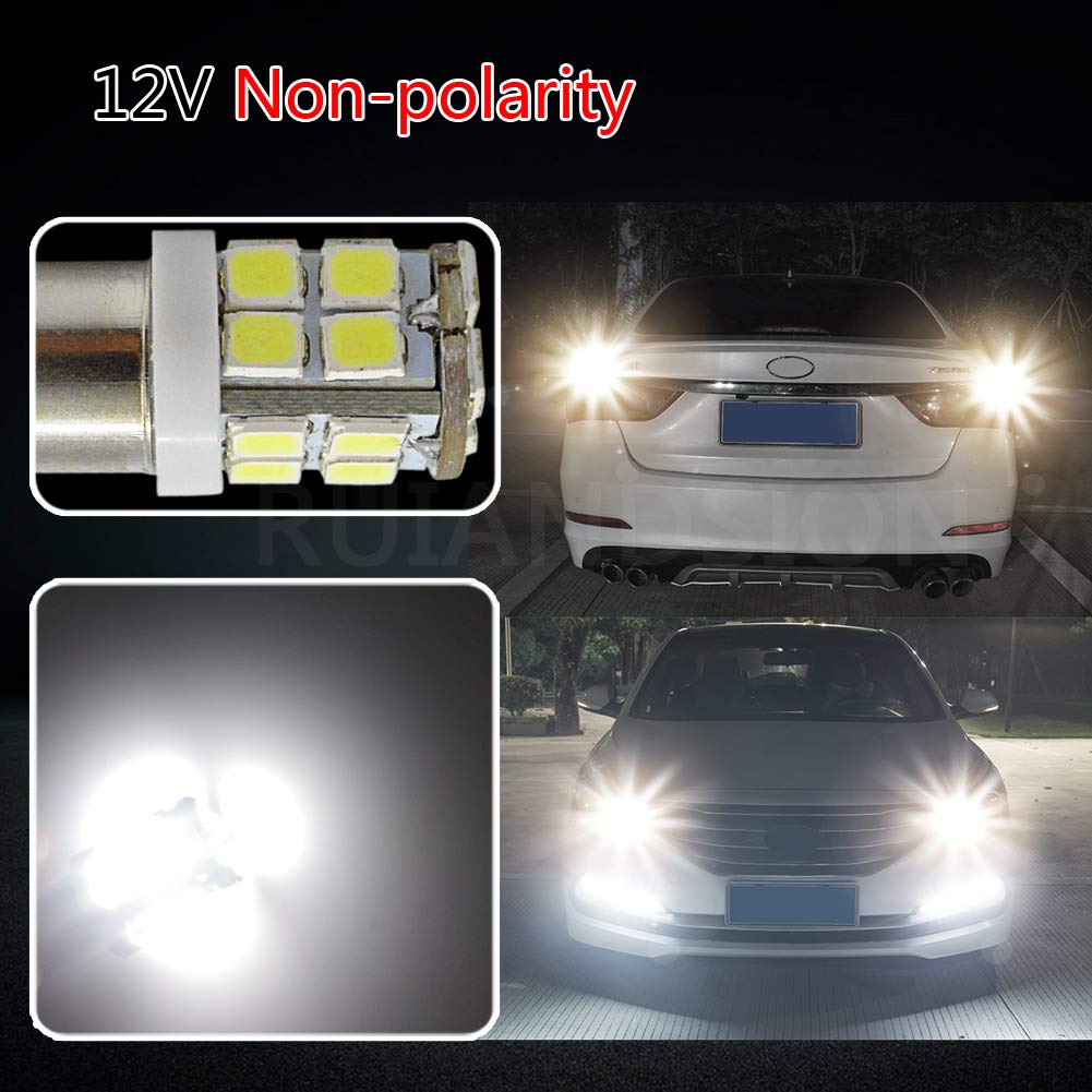 Ruiandsion 10-Pack BA9S LED Bulbs 12V Super Bright 2835 20SMD Chipset - White Interior Lights for Cars, Trucks, Boats - Perfect for Side Door Courtesy Lights, Dome Lights & Dashboard Illumination