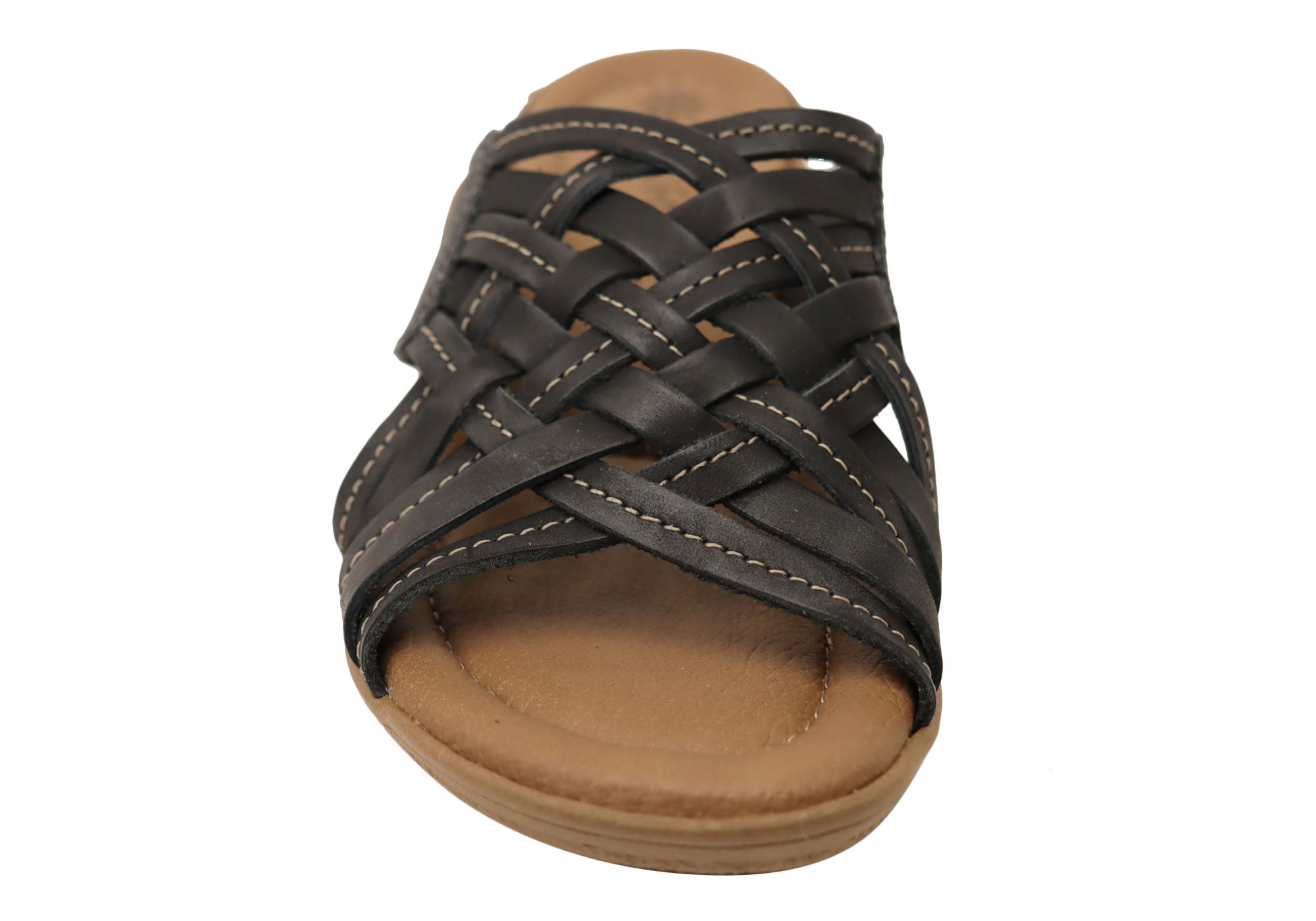 Bella Women's Comfortable Leather Low Heel Slide Sandals - Casual Summer Shoes for Walking, Beach & Outdoor Activities