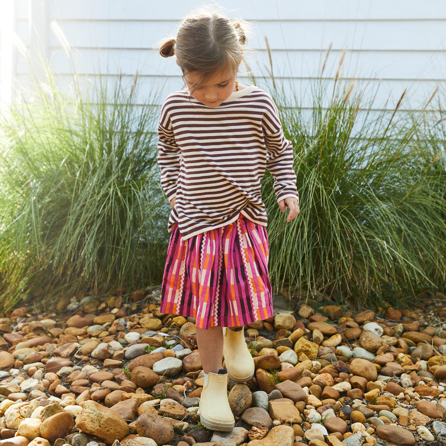 Chameli Girls Floral Skirt for Kids - Soft Cotton Summer Dress for Toddlers & Children - Perfect for Playdates, Parties & Outdoor Adventures
