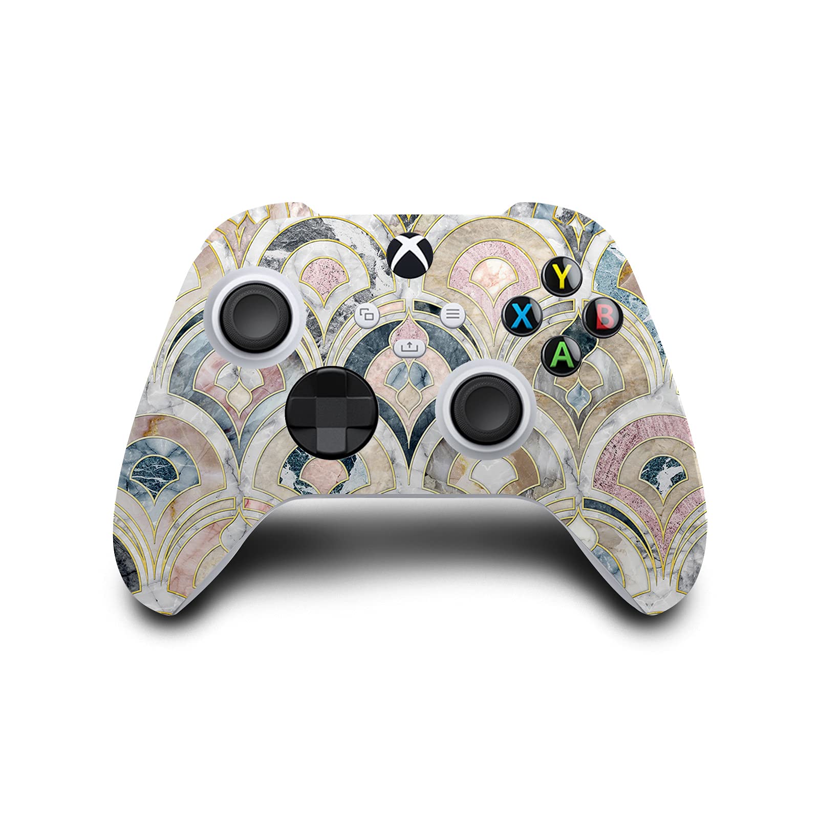 Officially Licensed Micklyn Le Feuvre Art Deco Vinyl Sticker Skin Cover for Xbox Series S Console & Controller - Soft Pastels Art Mix | Gaming Accessories | Perfect for Console Protection & Personalization