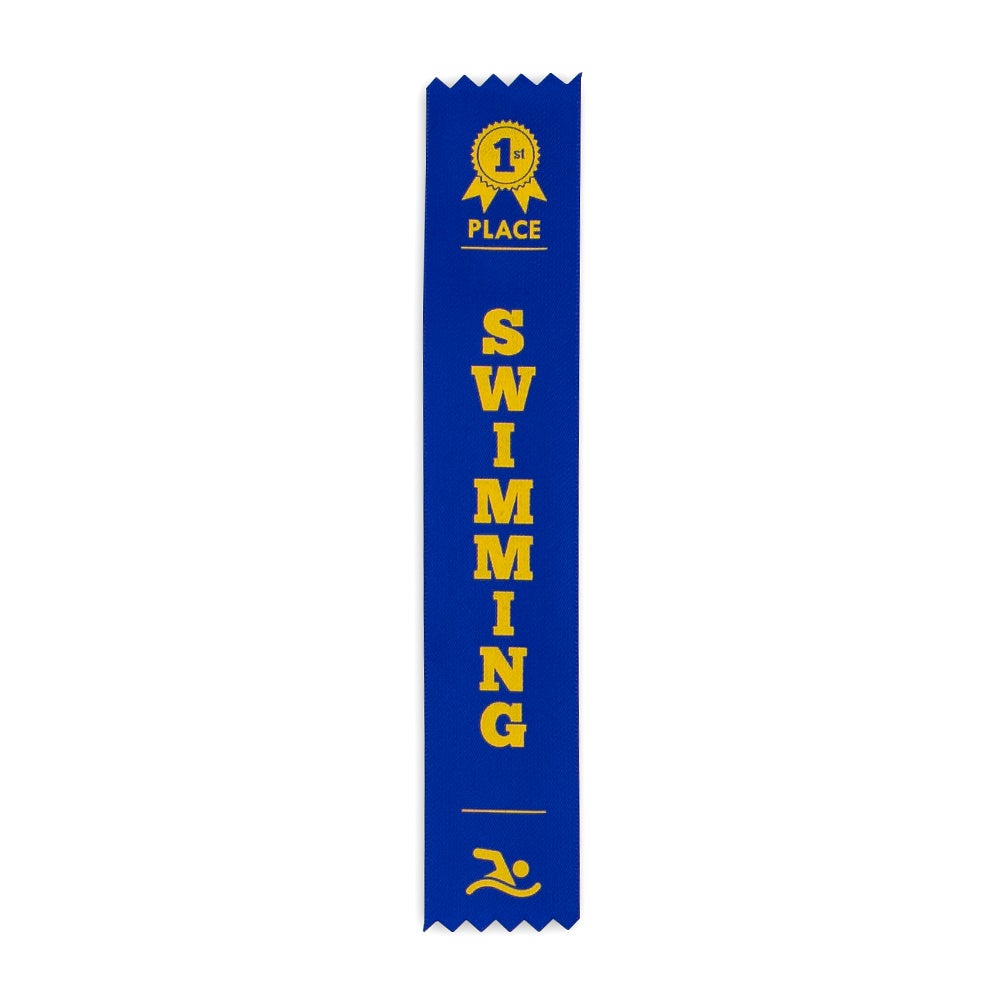 HART Swimming Ribbons - High-Quality Swim Award Ribbons for Competitions, Swim Meets & Team Events - Perfect for Swimming Awards, Trophies & Recognition