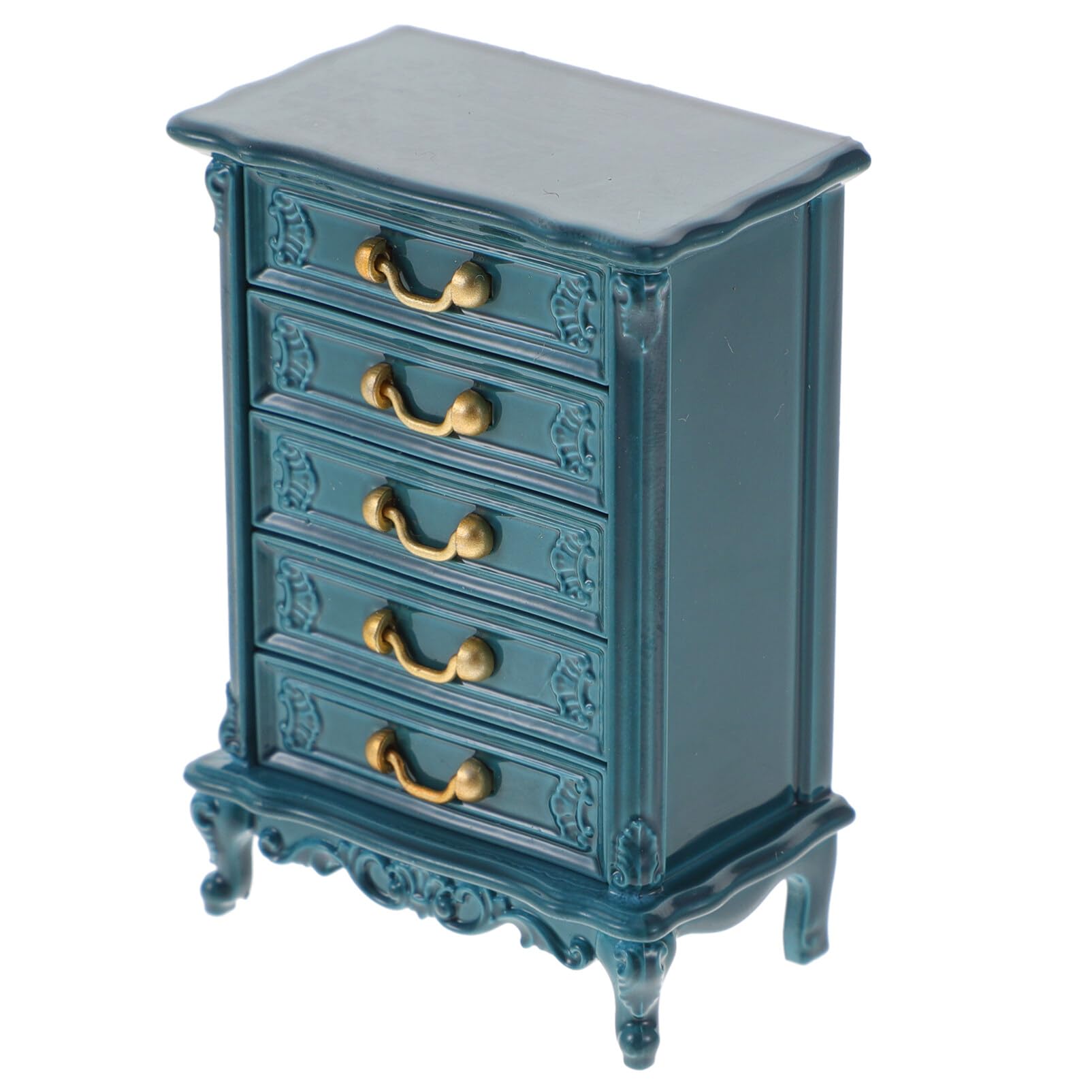 Mini Wooden Dollhouse Cabinet 1:24 Scale - Storage Dresser for Pretend Play & Dollhouse Furniture