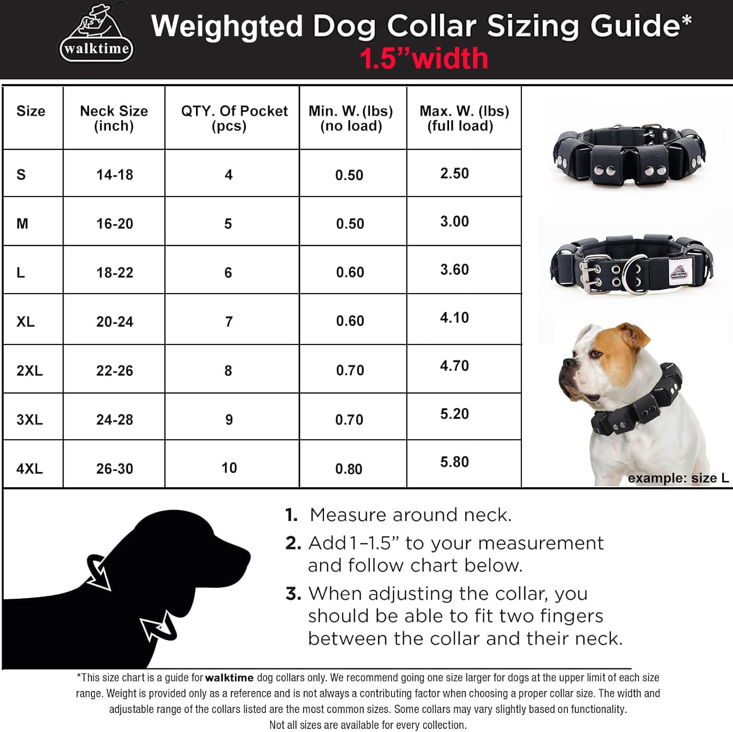 Tactical Weighted Dog Collar for Training & Exercise - Adjustable Free Weights for Small, Medium & Large Dogs | Perfect for Obedience Training, Agility Exercises & Outdoor Adventures