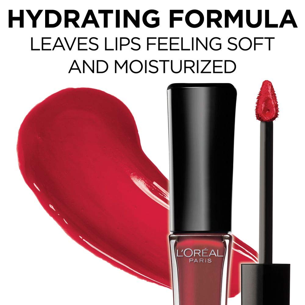 L'Oreal Paris Infallible 8 Hour Hydrating Lip Gloss - Barely Nude (0.21 Fl Oz) | Long-Lasting Moisturizing Lip Shine for Day & Night Wear