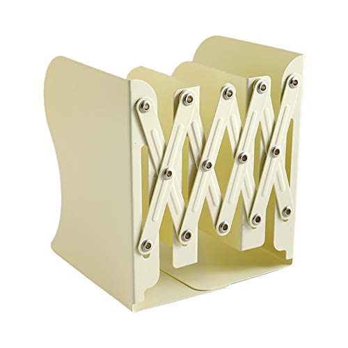 Adjustable Telescopic Metal Bookend Stand - Expandable Book Holder for Shelves, Desks & Reading - Perfect for Home, Office & Library Organization