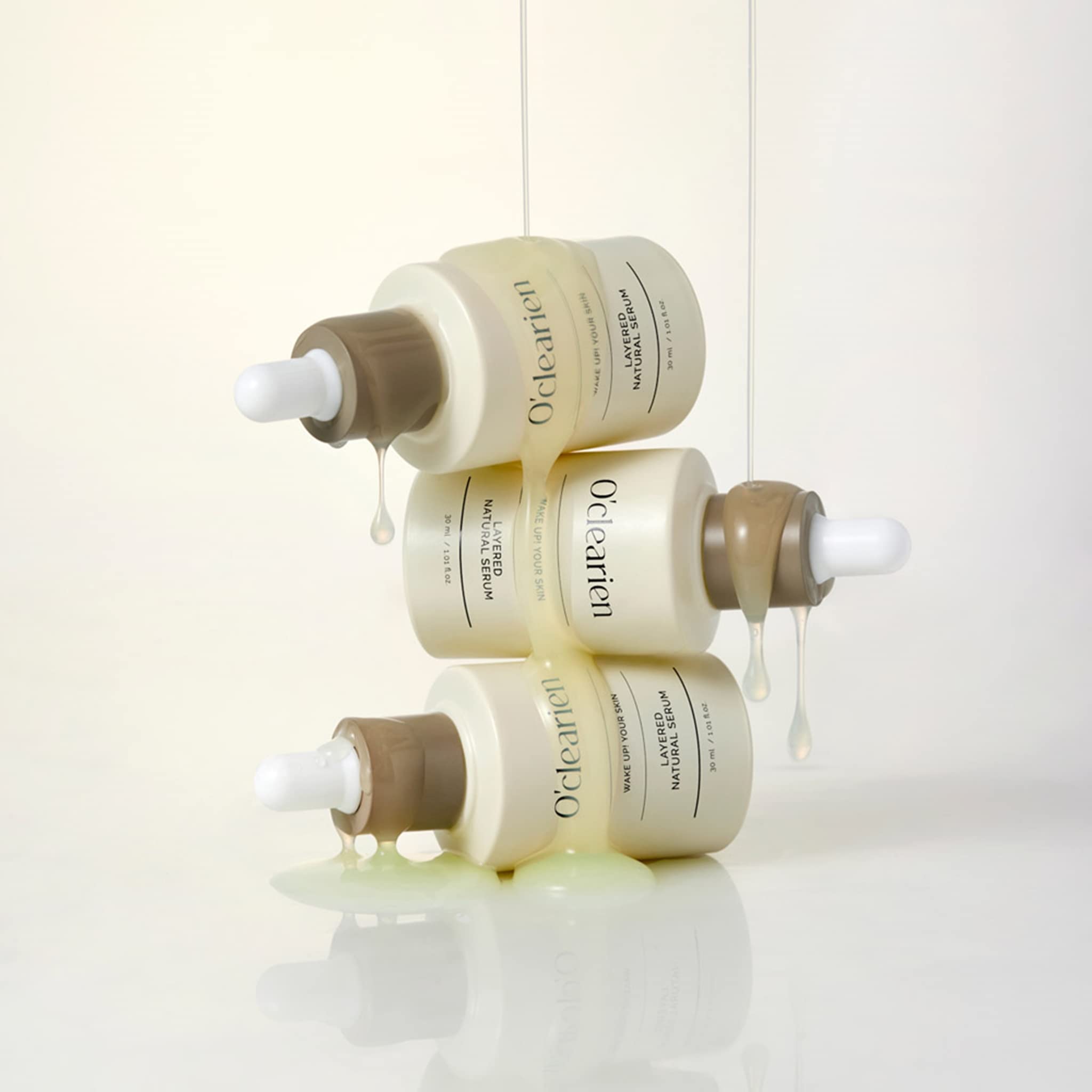 Oclearien Layered Natural Serum - Low-Irritation, Hydrating & Anti-Wrinkle Korean Skincare | Plant-Based Formula for Oil-Moisture Balance | Vegan & Eco-Friendly | Perfect for Daily Skincare Routine & Nighttime Hydration