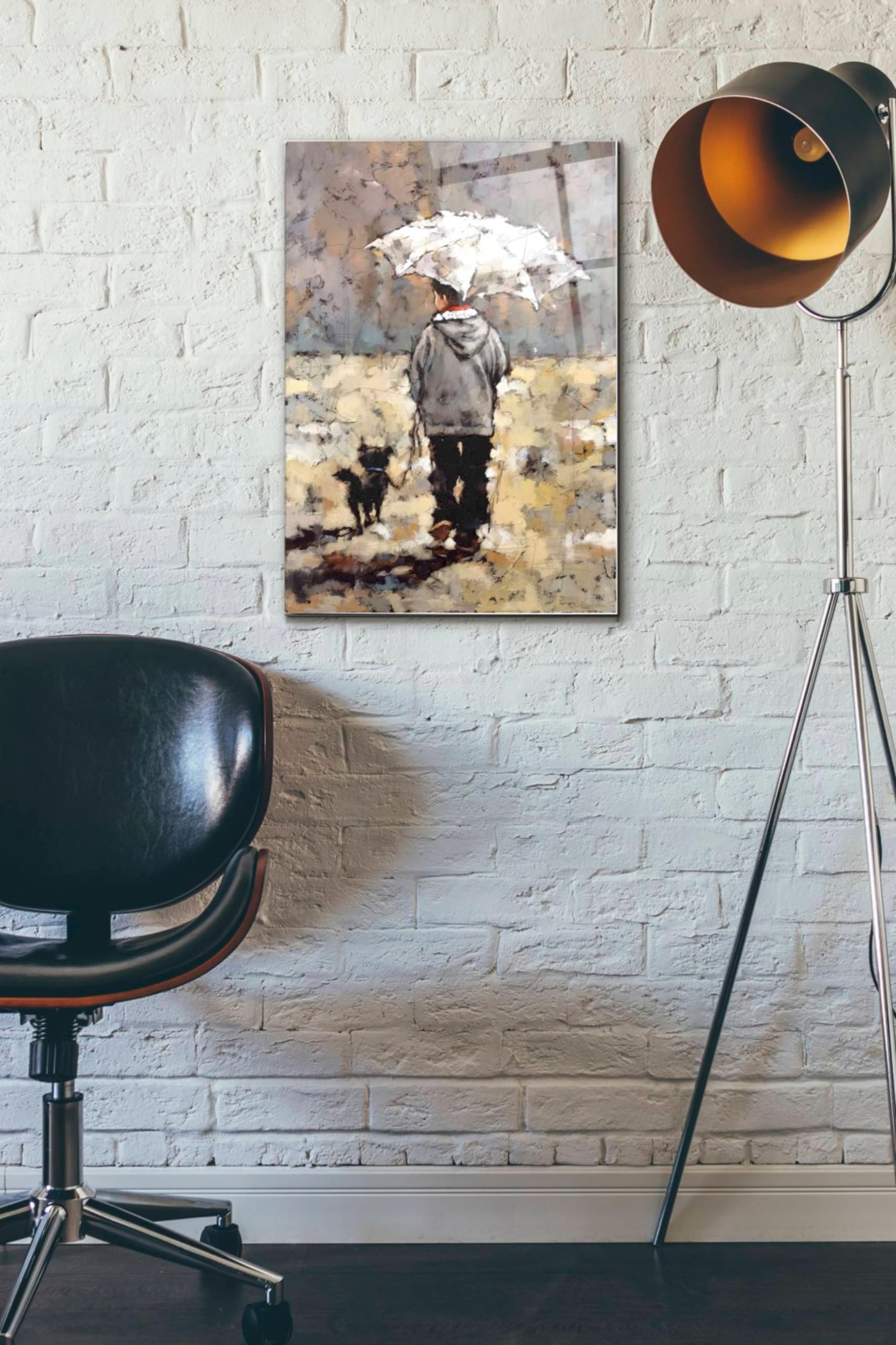 Epic 'Autumn Beach' Acrylic Glass Wall Art by Alexander Gunin - 16x24 Inch Modern Home Decor for Living Room, Bedroom & Office