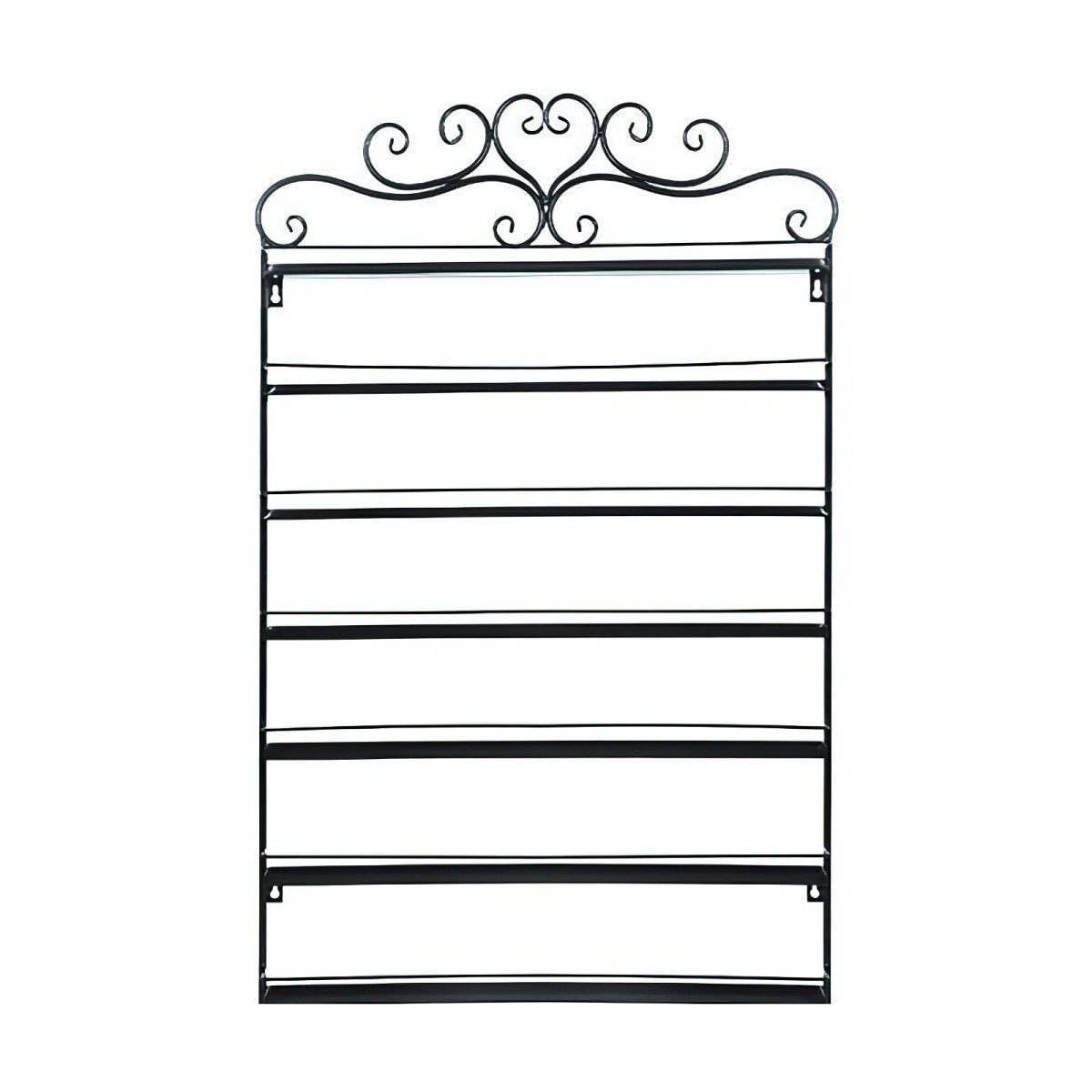 6-Tier Black Nail Polish Display Rack - Wall Mounted Organizer for Salon, Spa & Home Nail Polish Storage - Perfect for Nail Artists & DIY Enthusiasts