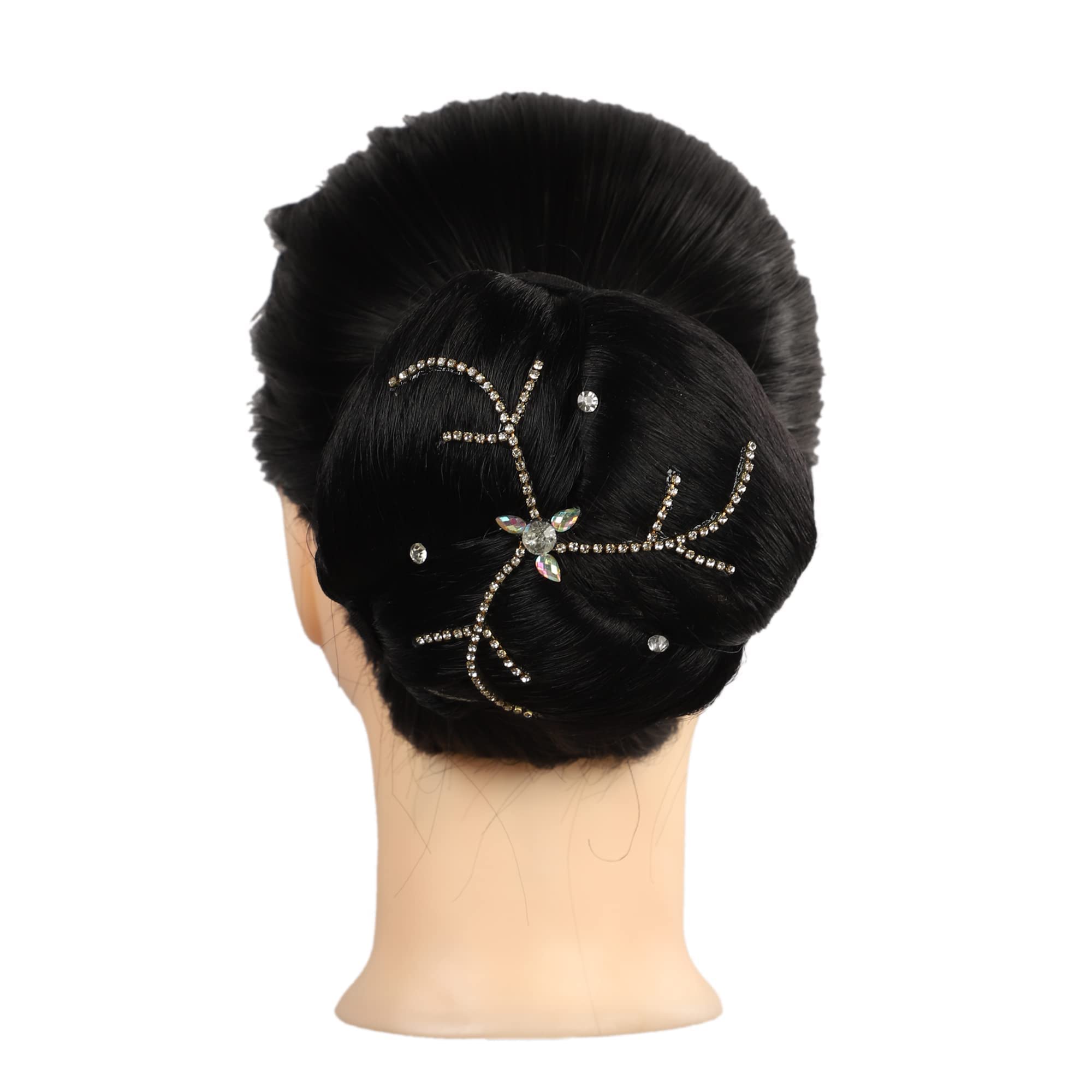 Neaama Hair Stone Juda Hair Bun for Women & Girls - Black Hair Styling Accessory (Pack of 1) | Perfect for Updos, Buns & Special Occasions