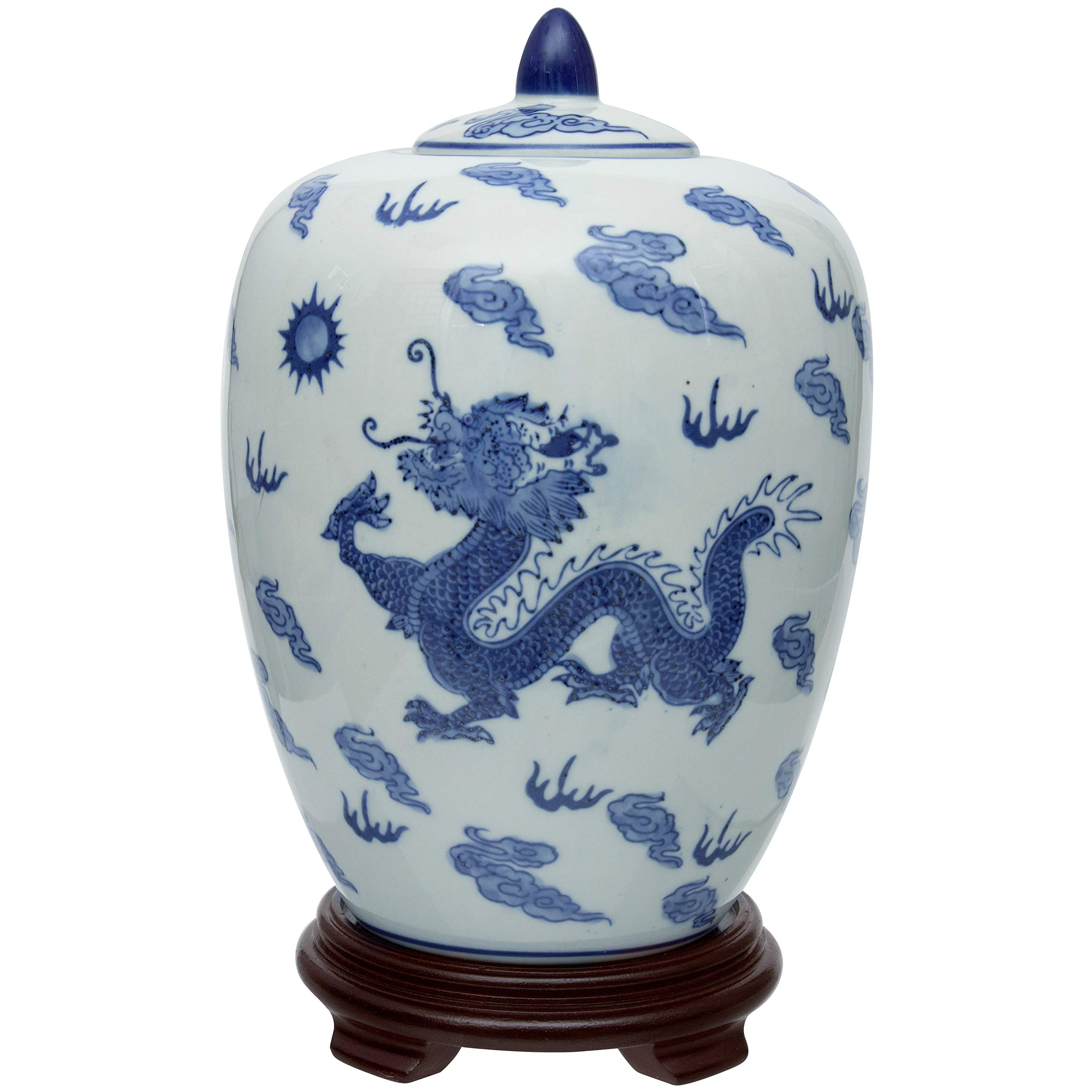 Blue and White Porcelain Dragon Vase - 11