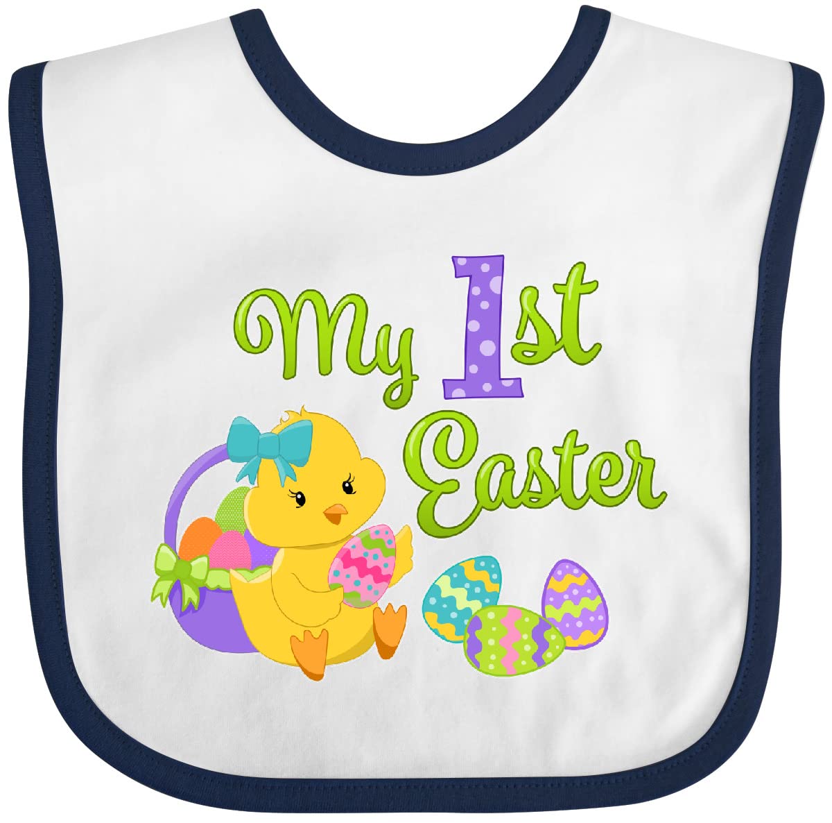 Inktastic Cute Chick Easter Baby Bib for Feeding