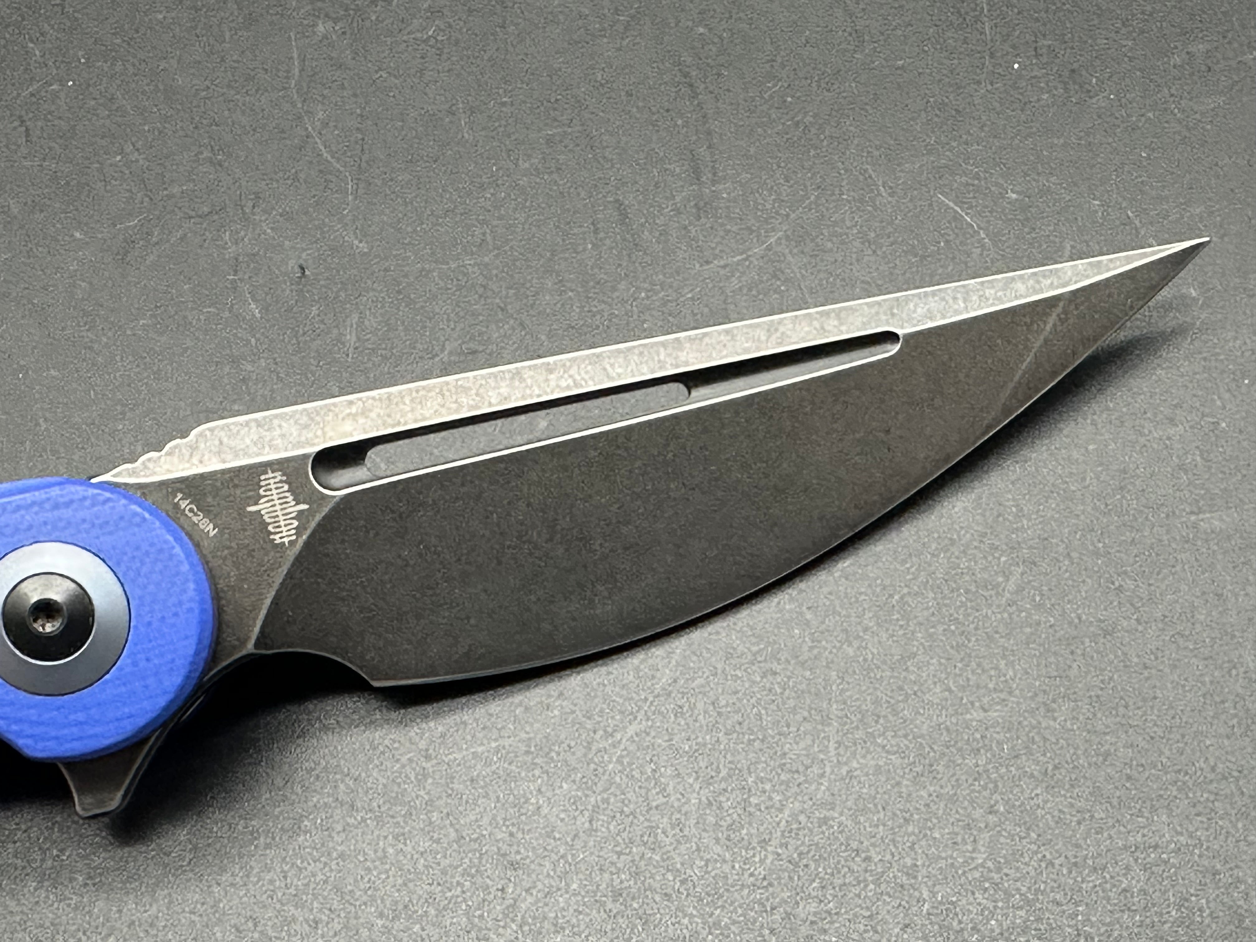 Bestech Irida Liner Lock Folding Knife - Blue G10 Handle, 3.75