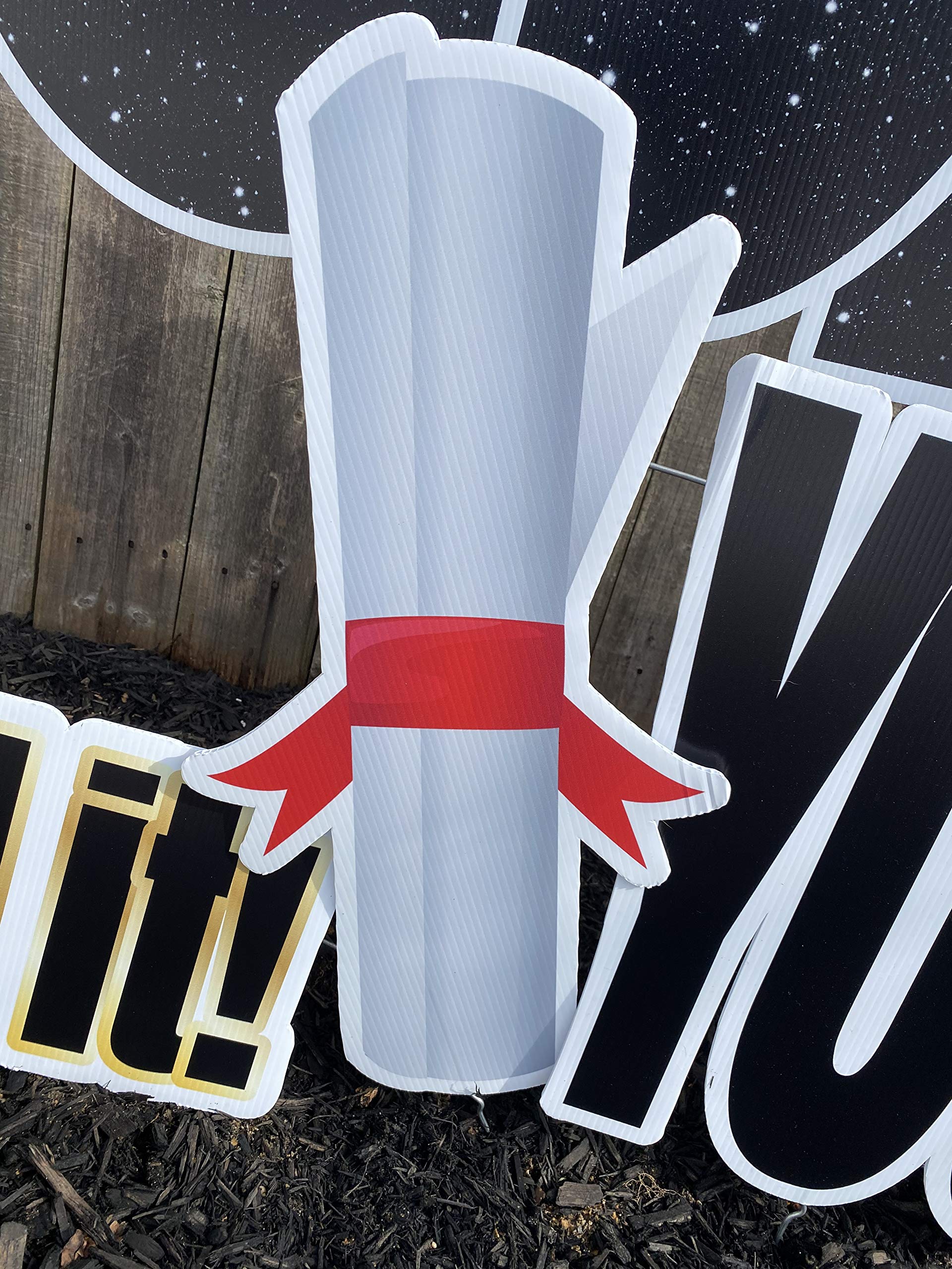 Personalized Class of 2021 Graduation Yard Sign with Metal Stakes - Custom Name Lawn Decor for High School & College Graduation Parties