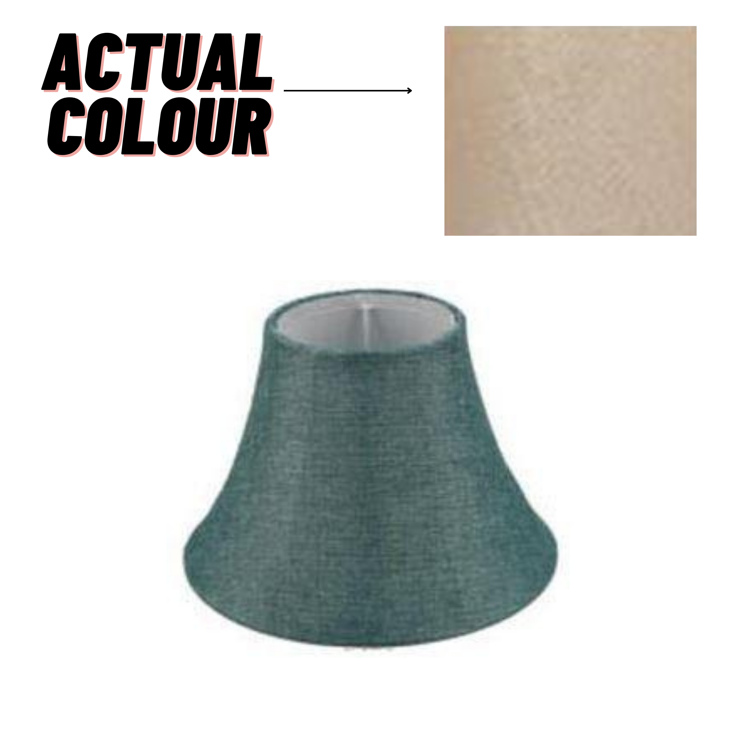 5.10.7 Bell Lamp Shade in Shot Khaki - Vintage Style Fabric Lamp Shade for Bedroom, Living Room & Office Lighting Decor