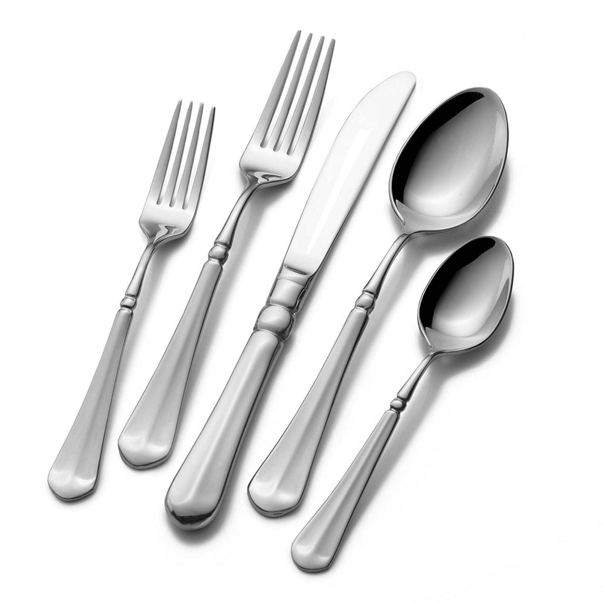 Premium Mikasa French Countryside 65-Piece Flatware Set for 12 - 18/10 Stainless Steel Silverware with Serving Utensils - Elegant Dinnerware for Formal Dining, Holiday Entertaining & Wedding Gifts