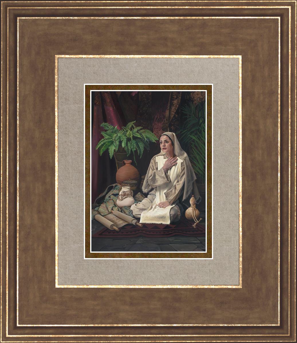 Behold Thy Handmaiden - Elegant Christian Home Decor for Prayer & Meditation | Perfect for Church Altars, Home Worship Spaces & Gift Giving