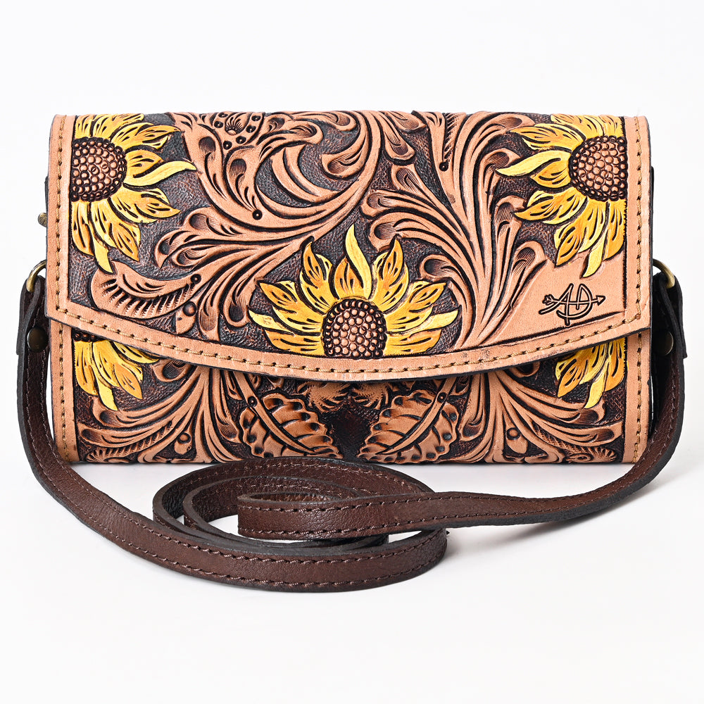Genuine Leather Women's Western Handbag - American Darling Hand Tooled Purse for Cowgirl Style | Perfect for Rodeo, Country Music Festivals & Everyday Use