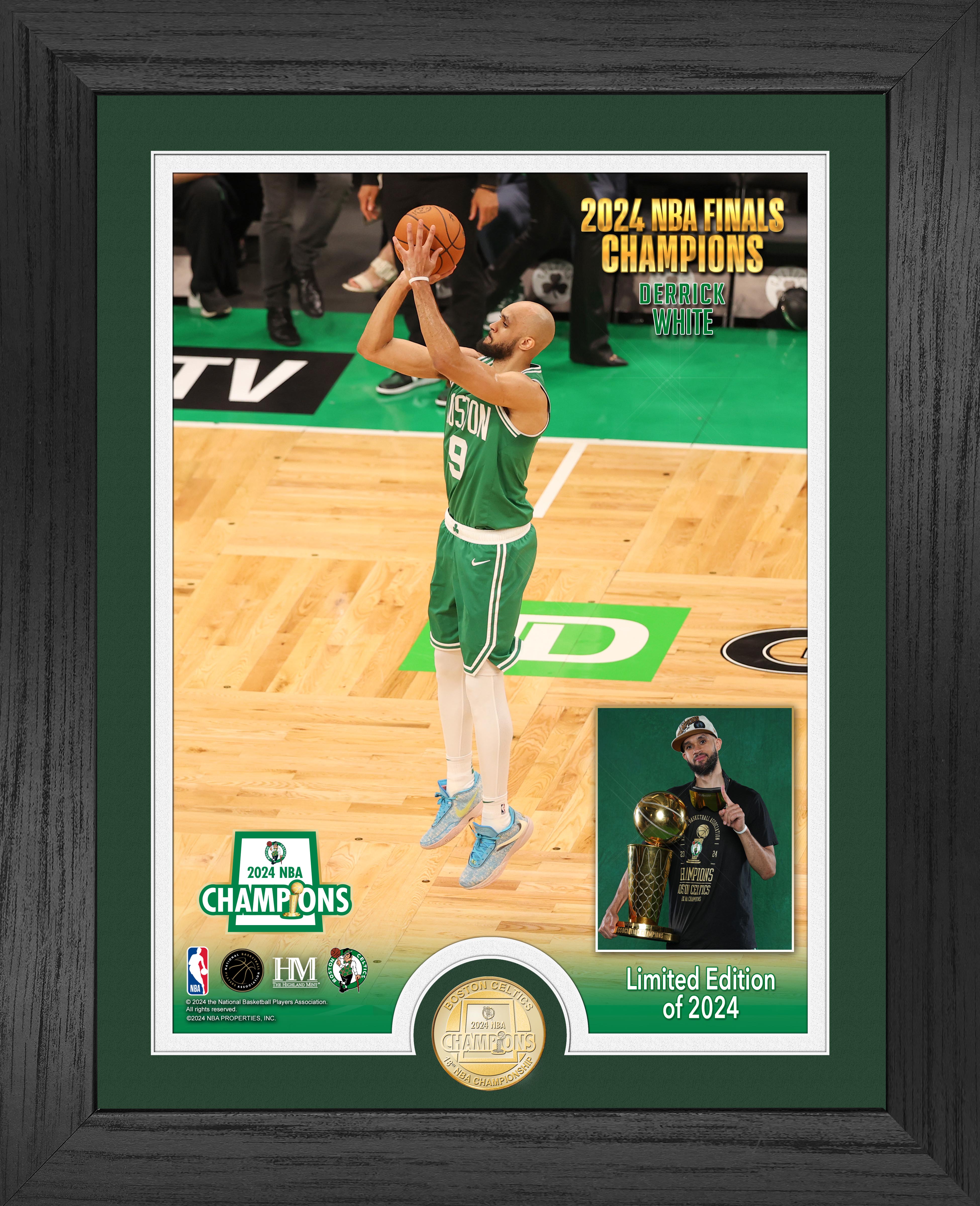 Derrick White 2024 NBA Champions Commemorative Bronze Coin with Photo - Limited Edition Collectible for Basketball Fans, Sports Memorabilia, Gift for Celtics Supporters - Perfect for Display, Fan Collections, and Sports Enthusiast Gifts