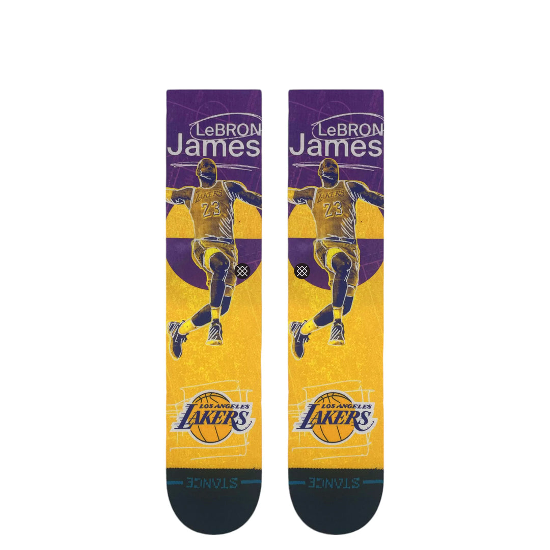 Los Angeles Lakers LeBron James Basketball Socks - NBA Player Inspired Performance Socks for Men, Game Day & Casual Wear