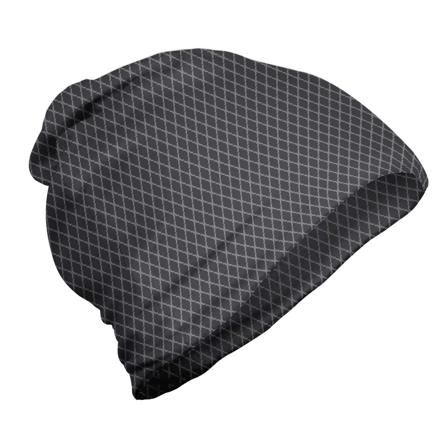 Ambesonne Unisex Beanie - Vintage Trellis Lattice Design - Warm Knit Winter Hat for Men & Women - Perfect for Hiking, Camping, and Outdoor Activities in Cold Weather