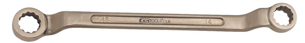 KS Tools 963.0034 BRONZEplus Double Ended Ring Spanner Wrench - Offset Design 26x32mm - Professional Automotive & Industrial Tool for Tight Spaces