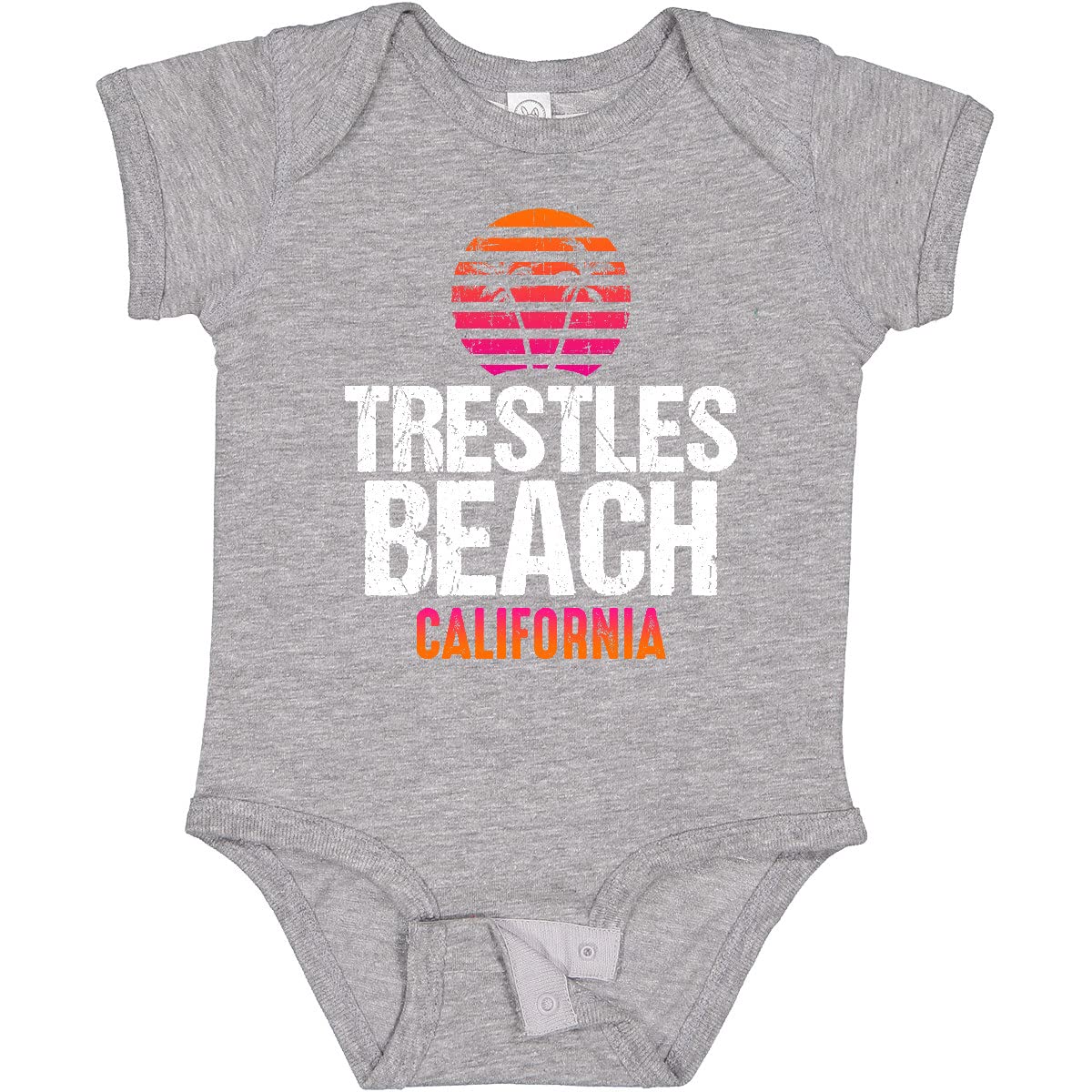 Inktastic Sunset Trestles Beach Baby Bodysuit - Cute Graphic Onesie for Infants & Toddlers - Perfect Beach Outfit, Summer Vacation & Family Photo Outing
