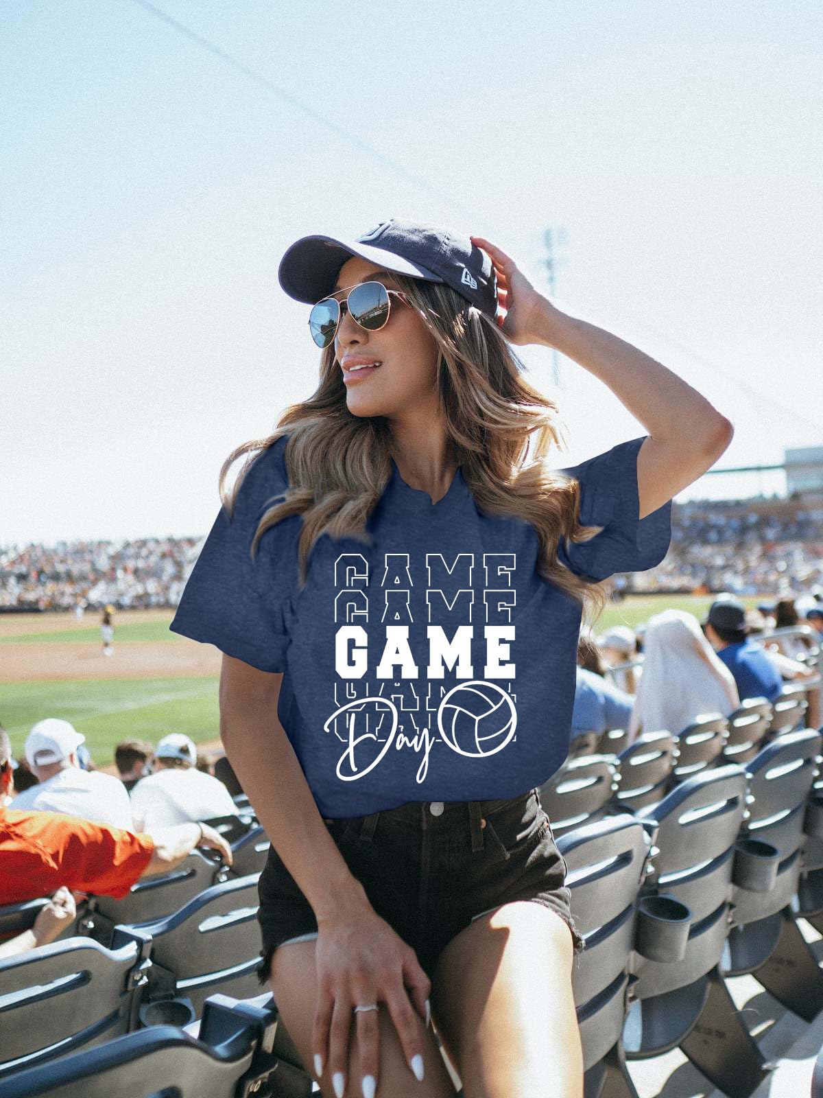 Women's Baseball Shirt - Softball Game Day T-Shirt with Lightning Graphic & Letter Print - Short Sleeve for Sports Events & Casual Wear