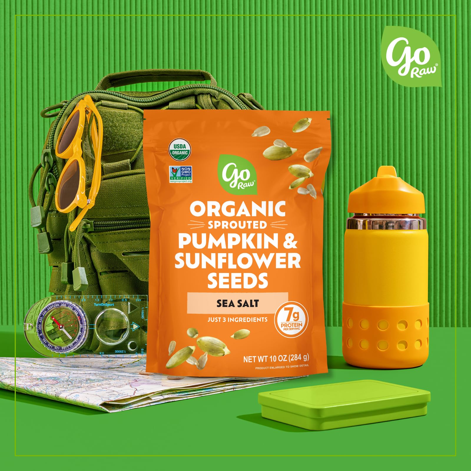 Go Raw Organic Sprouted Pumpkin & Sunflower Seeds - 10 oz, Sea Salted, Keto, Paleo, Vegan, Kosher, Gluten-Free Superfood Snack for Salads, Yogurt & Healthy On-The-Go Eating