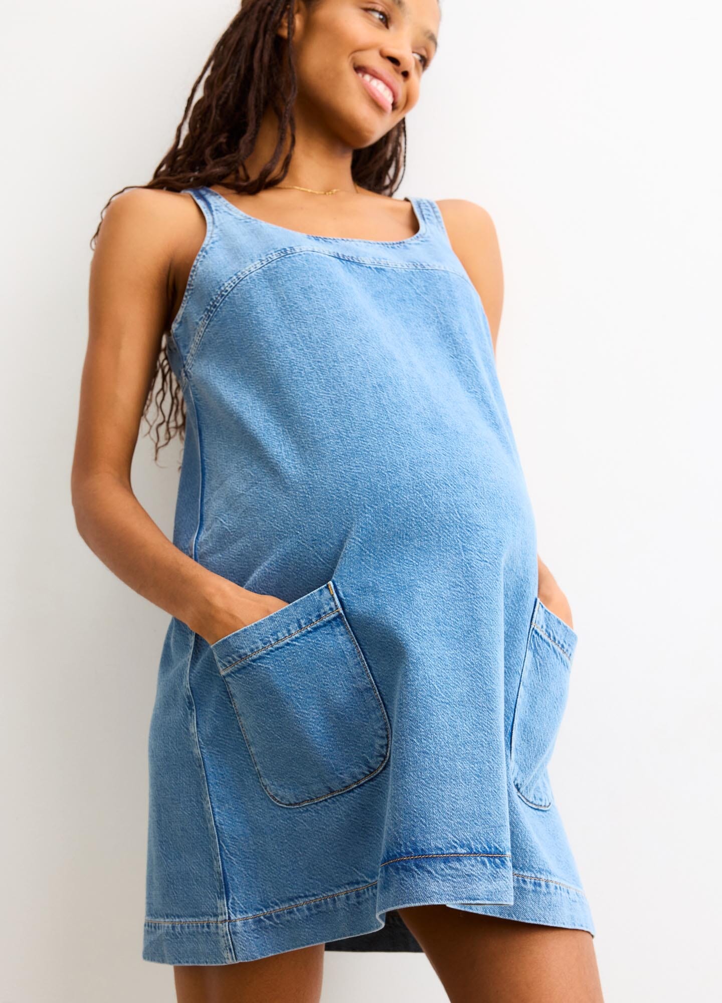 Stylish Kiley Denim Mini Dress for Women - Trendy Blue Denim Skater Dress with Stretch Comfort | Perfect for Casual Outings, Date Nights & Summer Parties