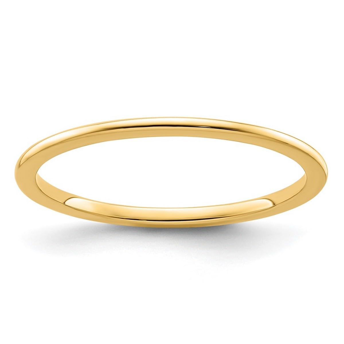 14K Gold Stackable Band Ring for Women & Men - Half Round Design in Rose, White & Yellow Gold | Multiple Sizes & Widths | Perfect for Layering, Stacking & Everyday Wear