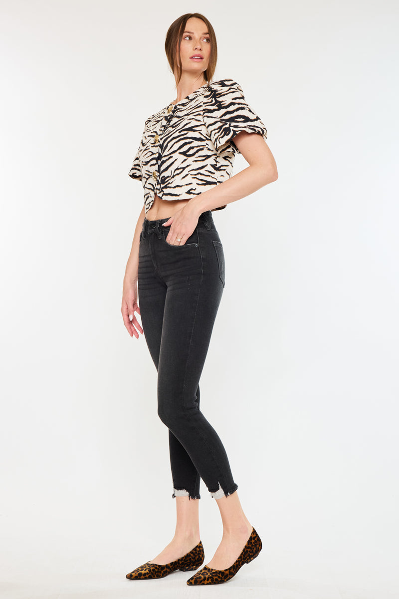Leo High Rise Ankle Skinny Jeans for Women - Stretchy Denim Pants, Slim Fit, Comfortable & Fashionable - Perfect for Casual Wear, Office & Night Out