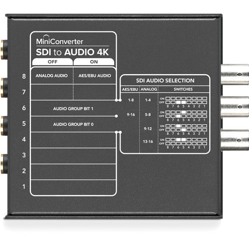 Blackmagic Design Mini Converter SDI to Audio 4K - Professional SDI Audio Extractor for 4K Video Production, Live Streaming & Broadcast Studios