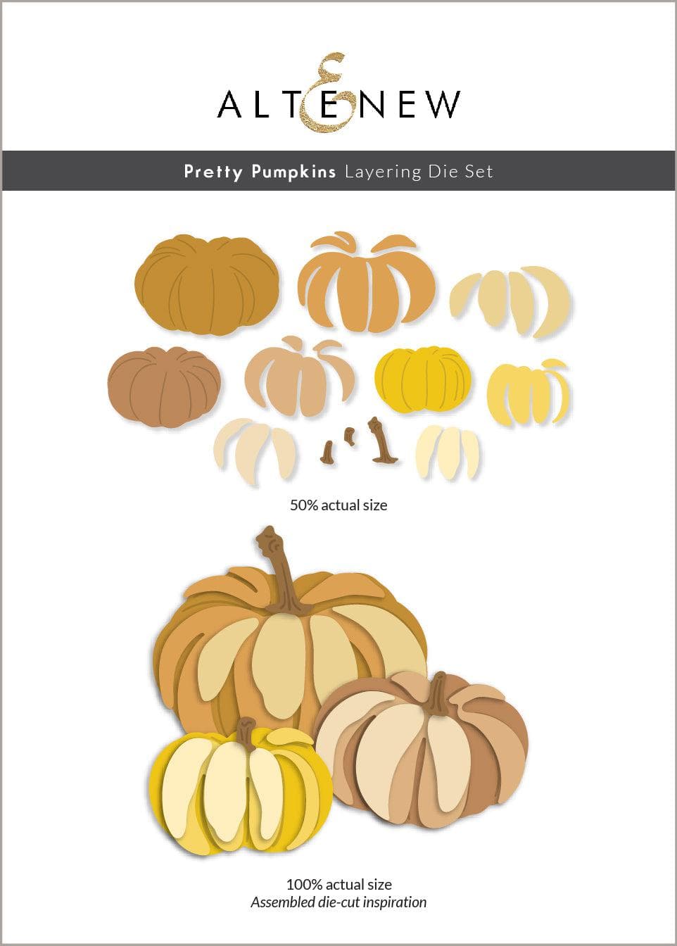 Pretty Pumpkins Layering Die Set for DIY Scrapbooking, Card Making & Fall Crafts - Perfect for Halloween, Thanksgiving & Autumn Home Decor