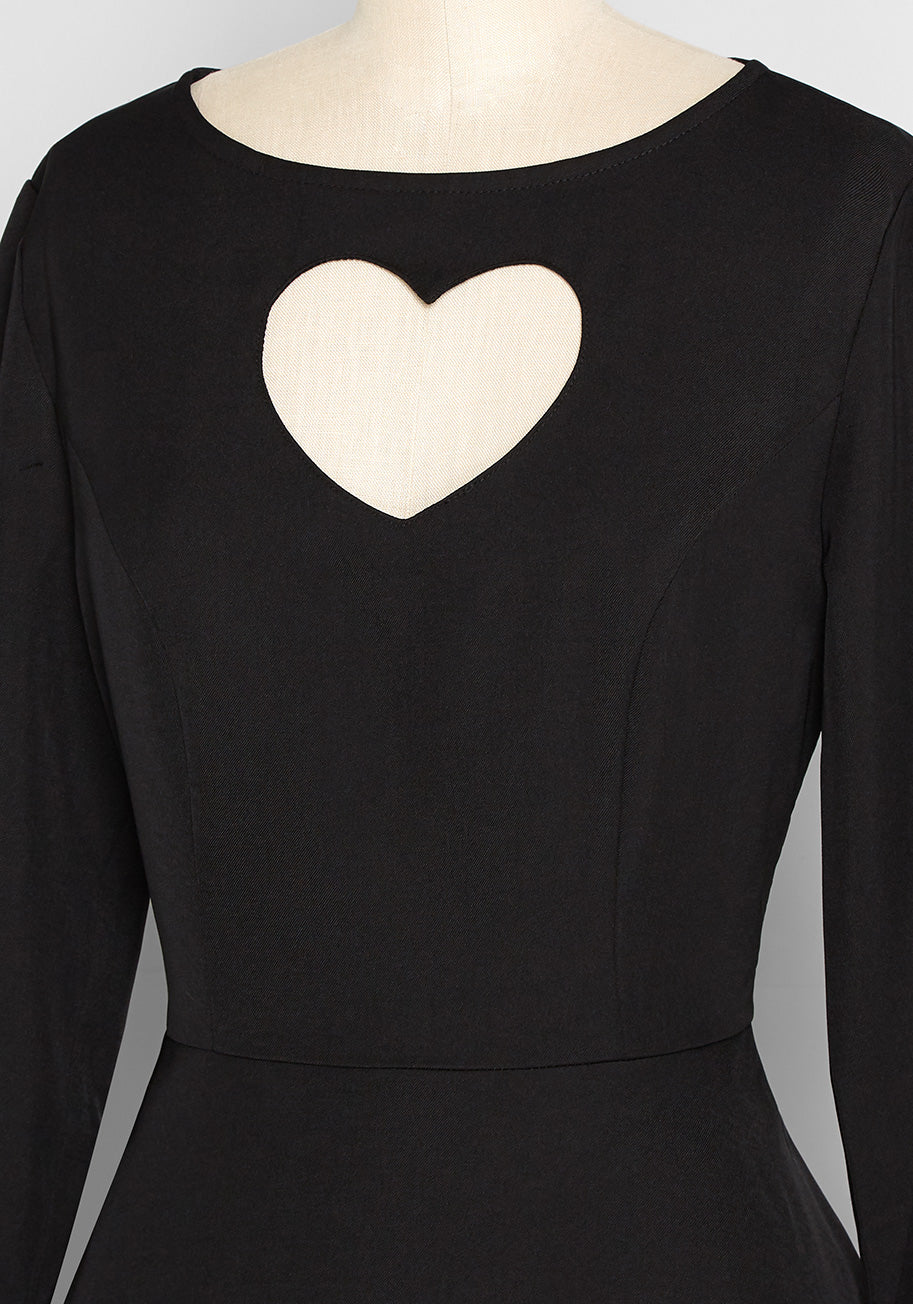 Shape of My Heart A-Line Dress for Women - Elegant Flowy Party Dress for Wedding, Date Night & Special Occasions