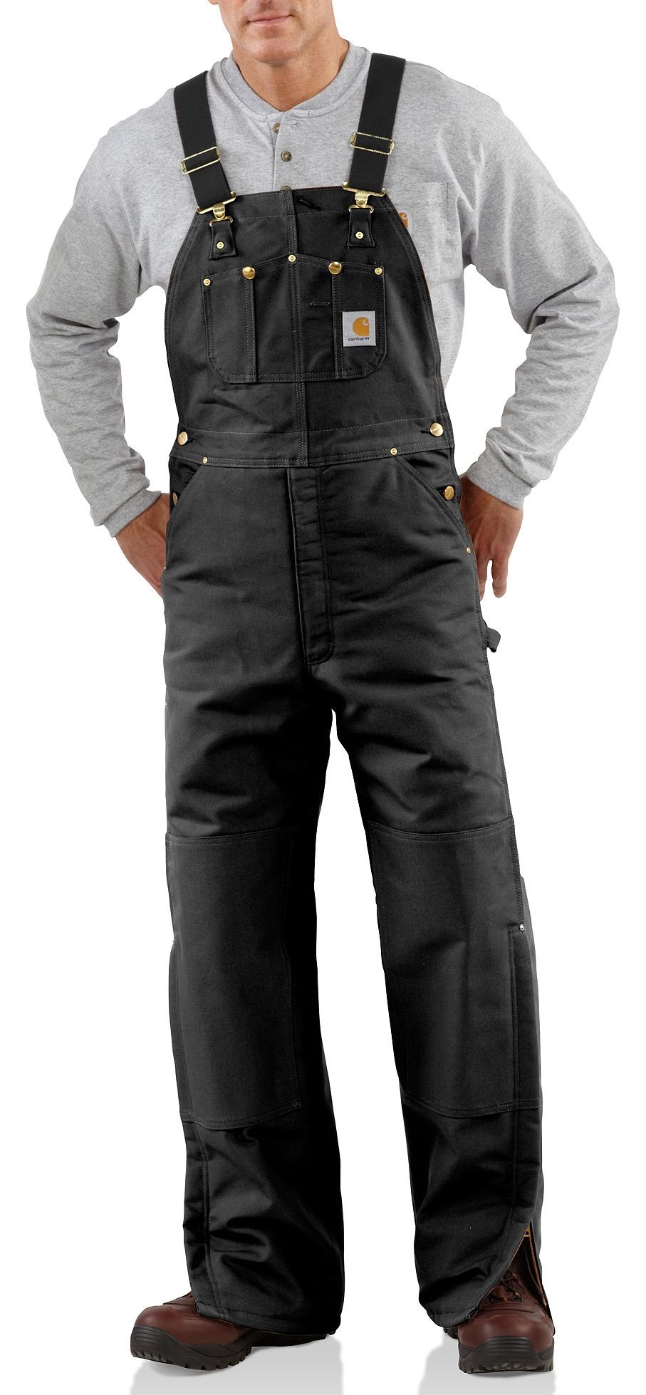 Carhartt Men's Quilt Lined Duck Bib Overalls R02 - Durable Workwear for Construction, Farming & Outdoor Activities