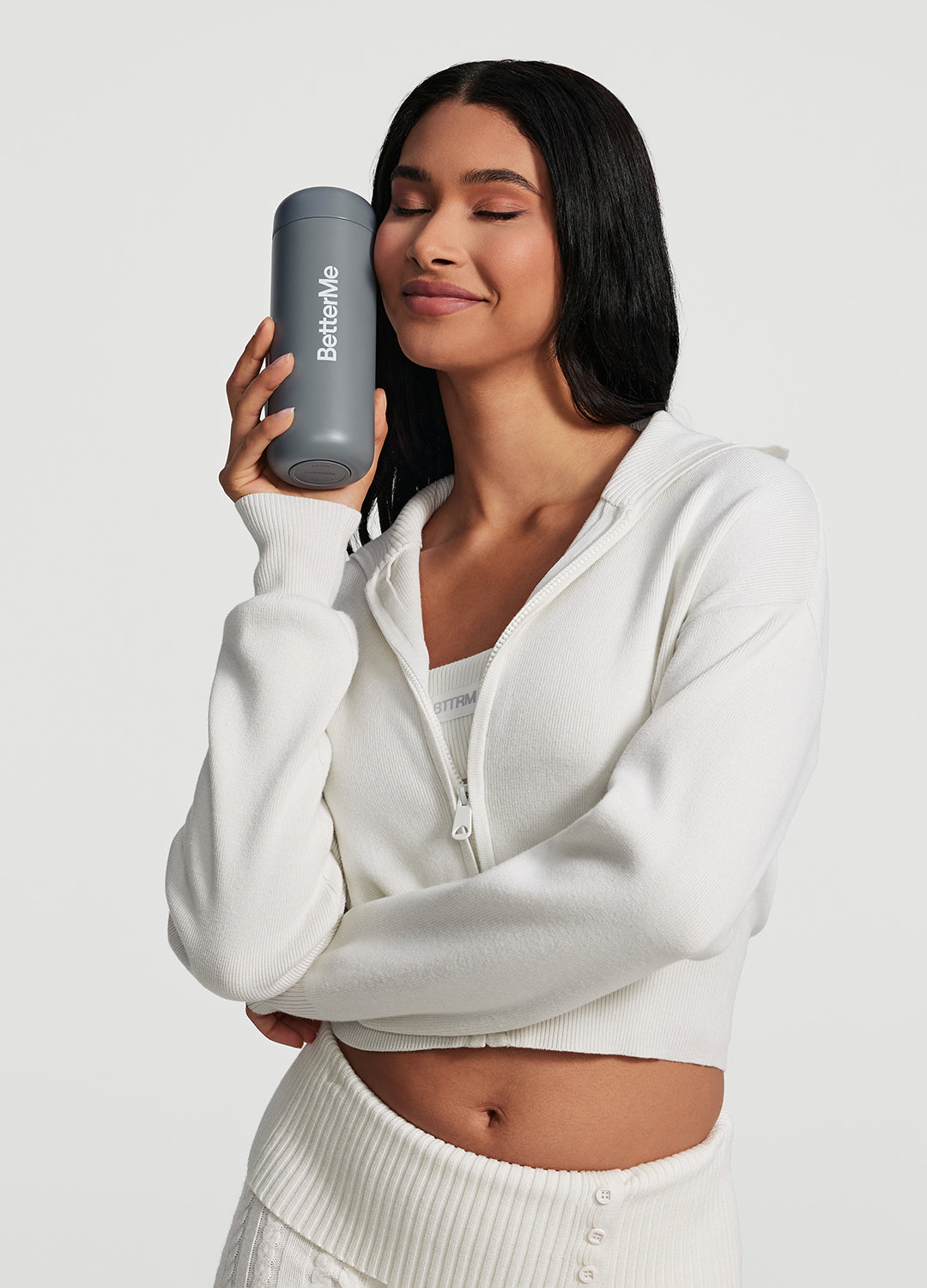 BetterMe Charcoal Infused Water Bottle - 32oz BPA-Free Leak Proof Stainless Steel with Straw & Handle - Detox & Alkaline for Fitness, Gym, Hiking & Outdoor Activities