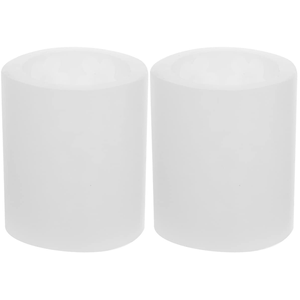 COHEALI 2-Piece Candle Silicone Mold Set - Embossed Cylinder & Round Plum Resin Casting Molds for DIY Candles, Soap Making, Bath Bombs & Home Decor Crafts