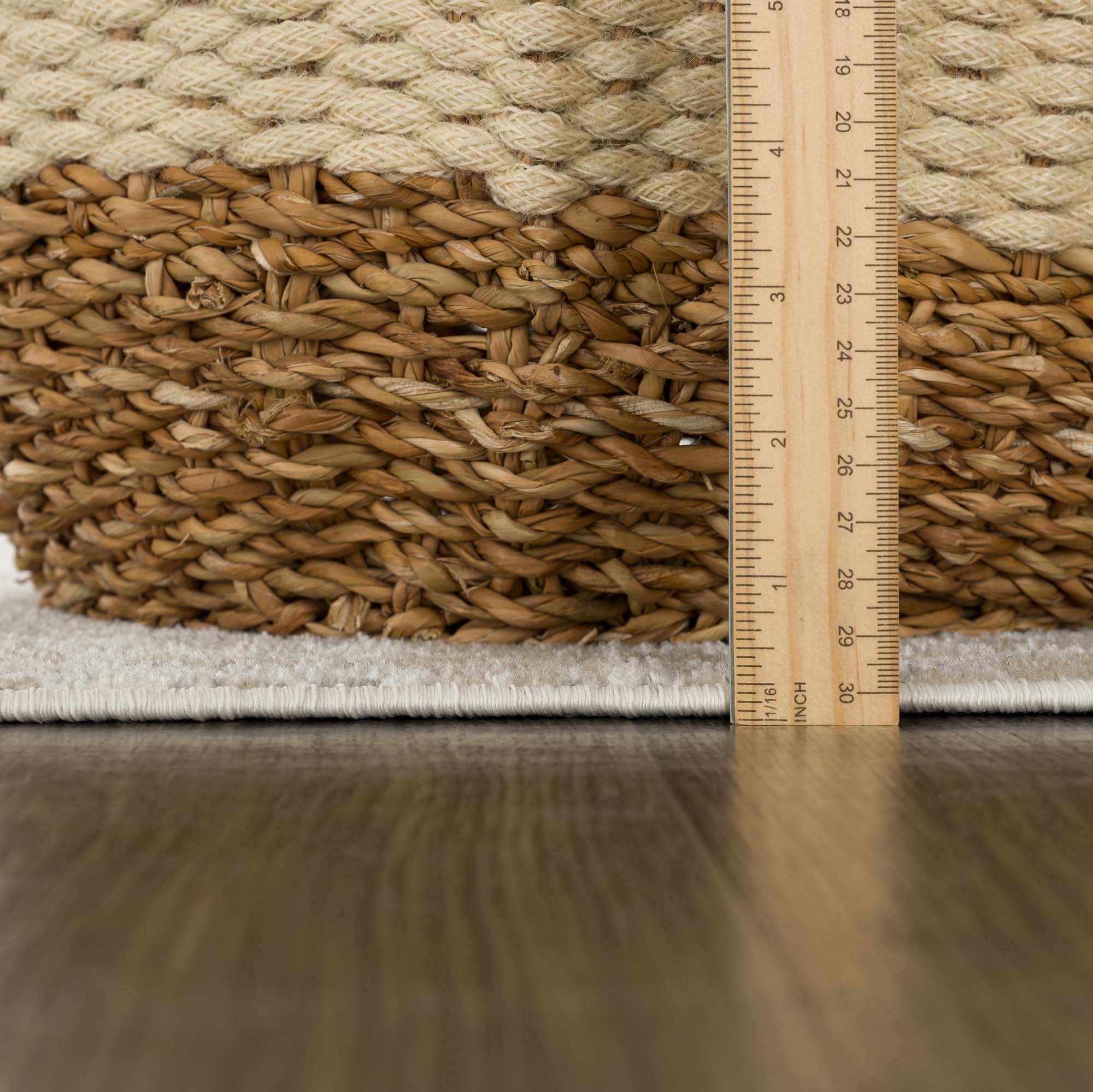 Hauteloom Tupsan Washable Area Rug for Living Room & Bedroom - Soft Beige & Gray - 6'7