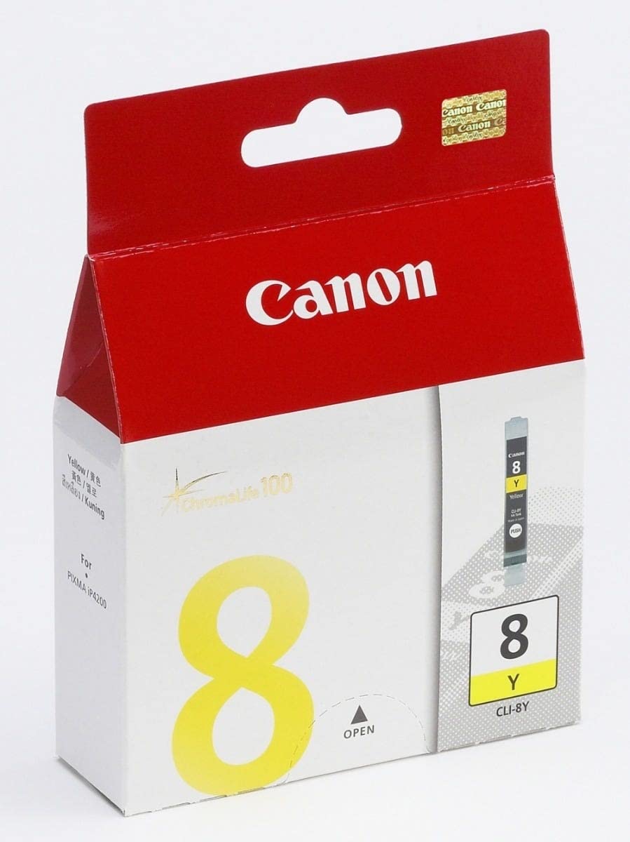 Canon CLI-8 Yellow Ink Cartridge - Compatible with Pro9000 & Pro9000 Mark II Printers | High-Quality Replacement Ink for Photo Printing & Graphic Design