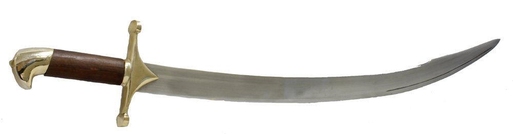 37 Inch Turkish Belly Dancing Sword for Men - One Size Fits Most - Silver Scimitar for Performances, Costume Accessories & Dance Props