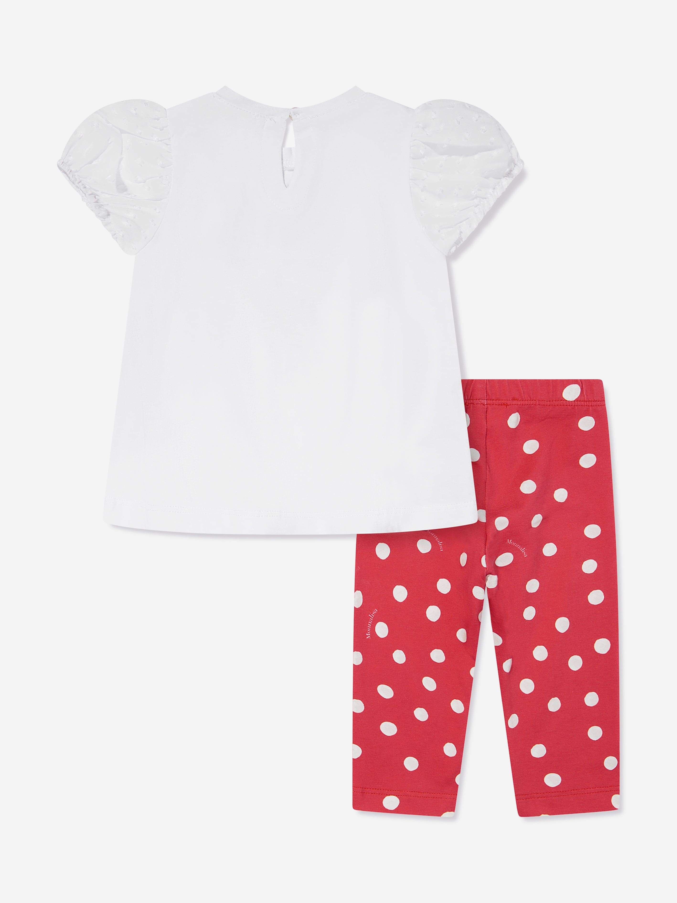 Adorable Baby Girls Kitten Print T-Shirt & Leggings Set - Red Cotton Outfit for Playtime & Photo Shoots