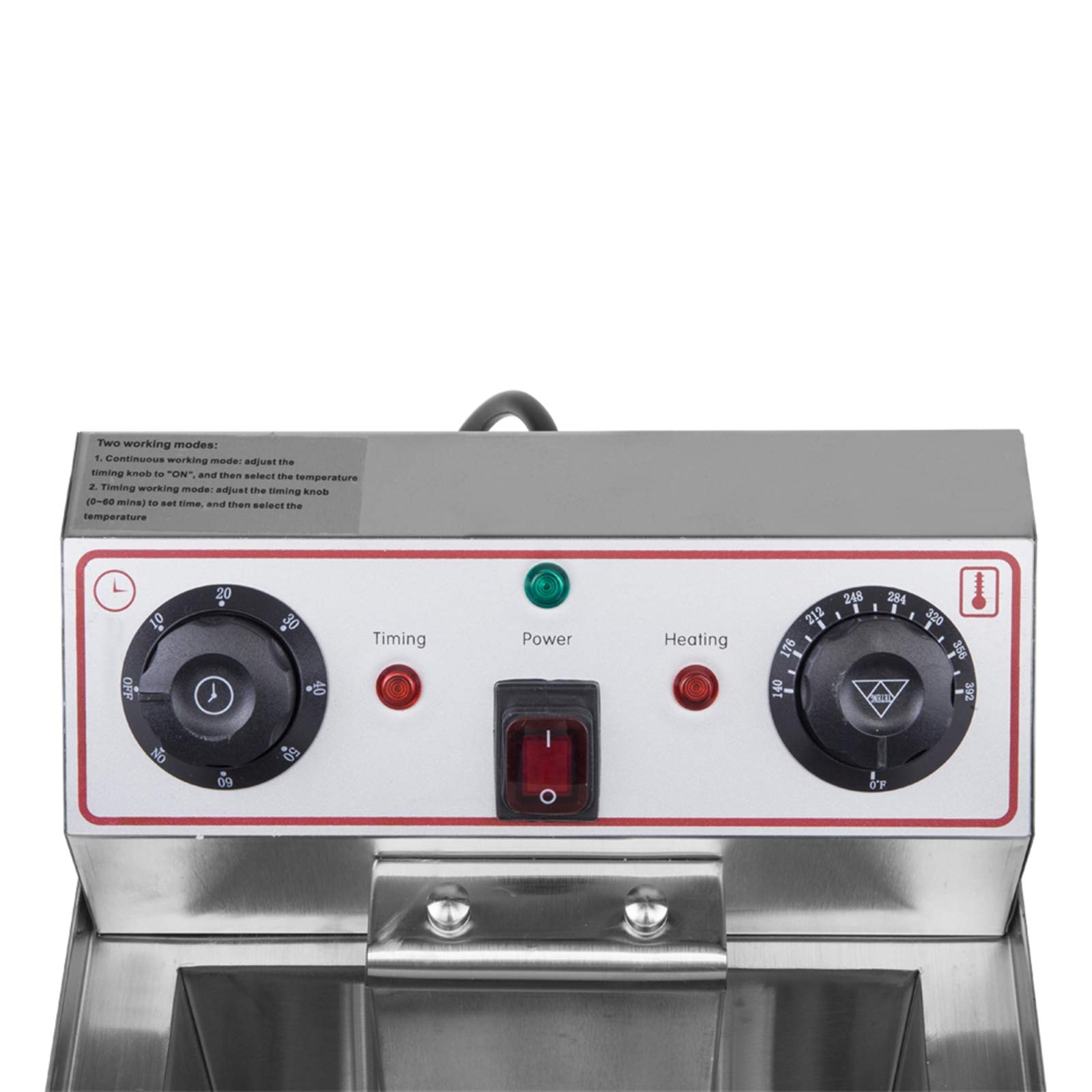 8.5QT Commercial & Home Electric Deep Fryer with 2 Removable Baskets, Temperature Control, Oil Filtration & Drainage - Perfect for Restaurants, Catering & Family Gatherings - Silver