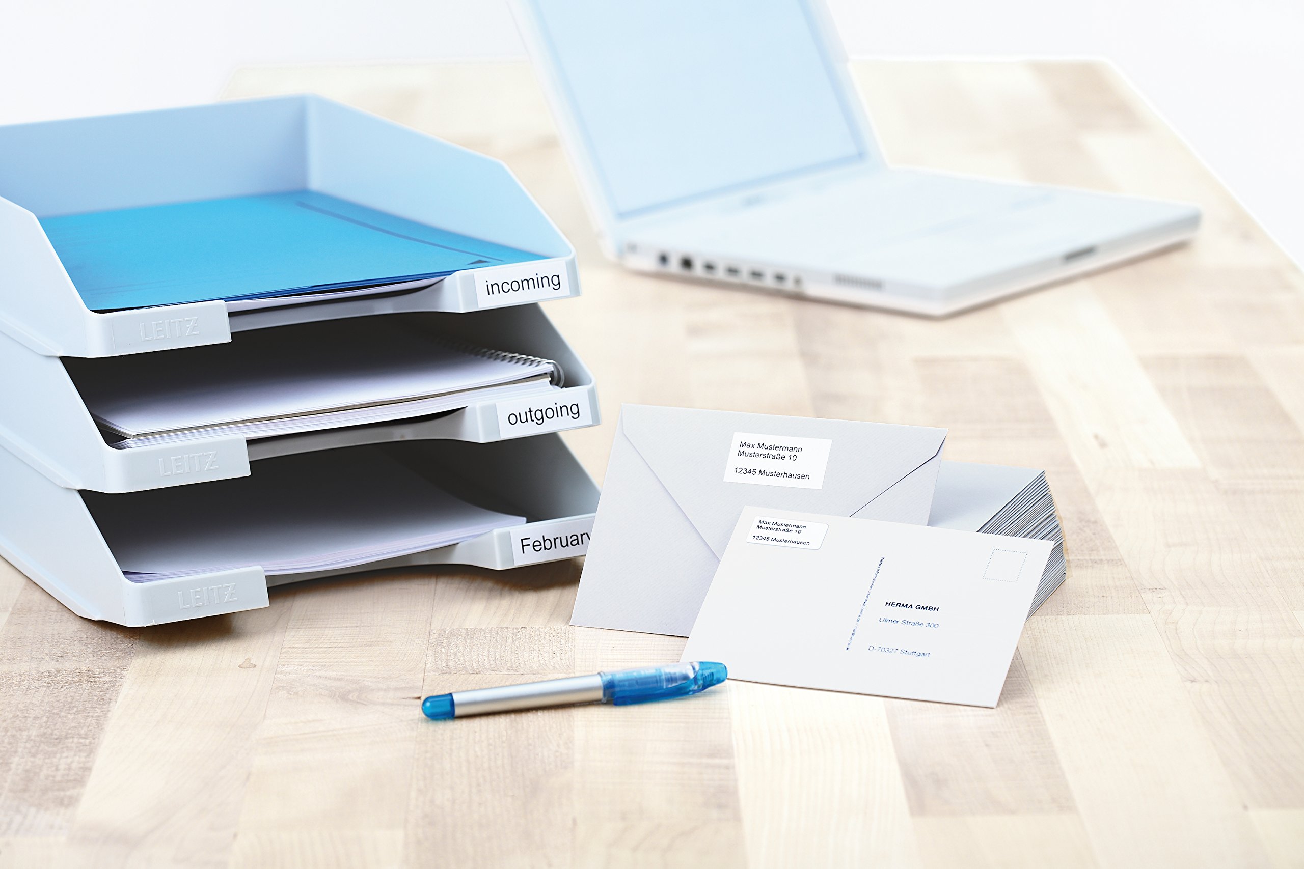 HERMA 4333 Self Adhesive Multipurpose Labels - 189 Labels per A4 Sheet, 25 Sheets (4725 Total), 25.4 x 10mm Blank White Stickers - Compatible with Laser & Inkjet Printers - Perfect for Office Organization, Shipping Labels, Product Packaging & Inventory Management
