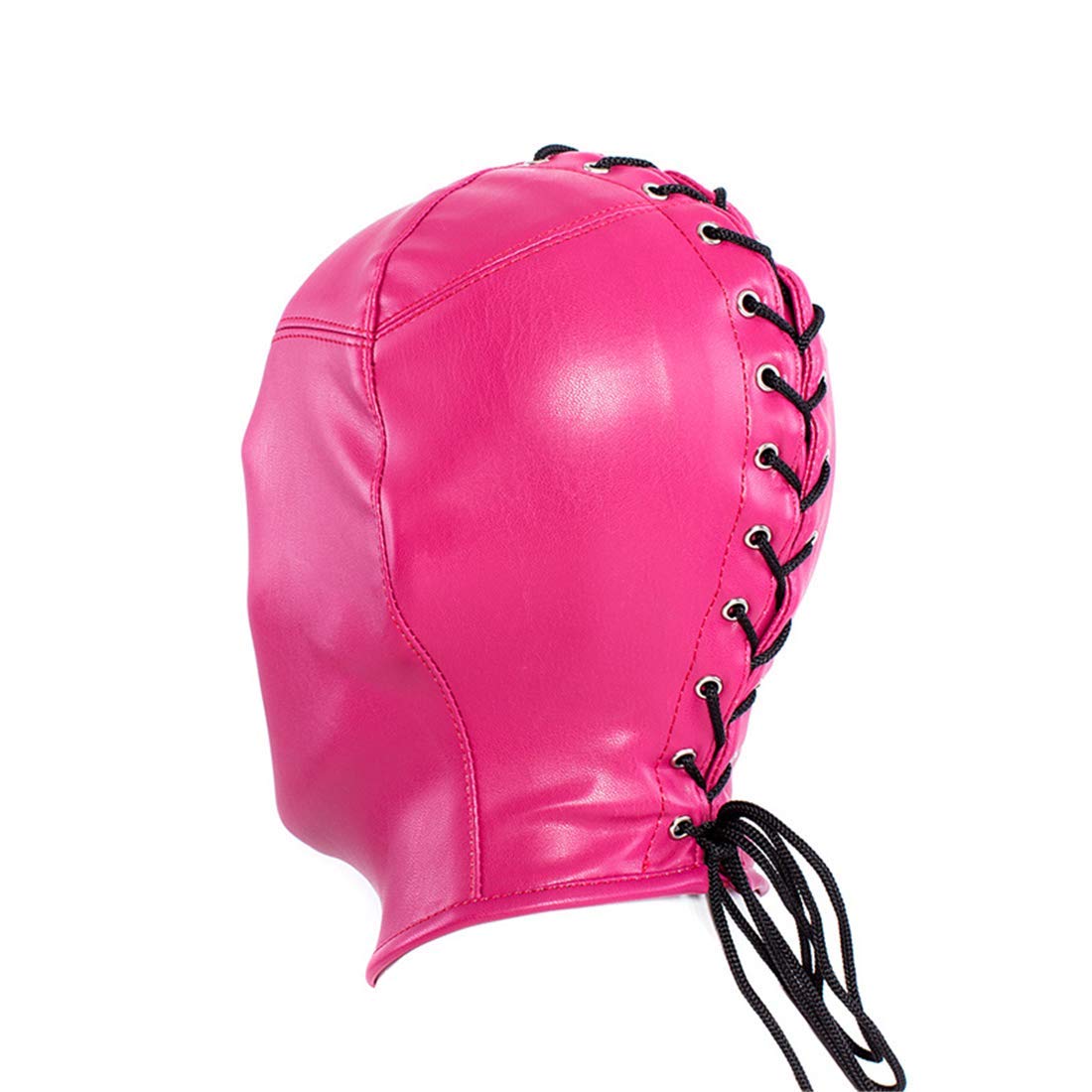 Breathable Leather BDSM Face Mask Head Hood - Fetish Restraint Gear for Adults | Perfect for Role Play, Bondage & Sensory Deprivation Scenes