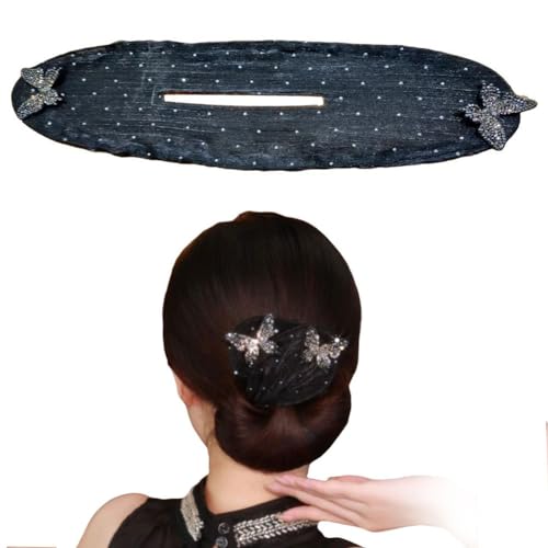 Floral Hair Bun Maker with Hand Embroidered Flowers - Mesh Hair Styling Accessories for Women & Girls | Perfect for Weddings, Parties & Everyday Elegant Hairstyles
