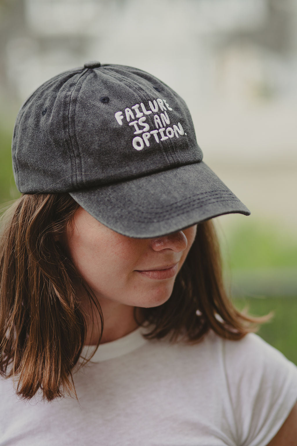 Failure is an Option Hat - Black Baseball Cap for Motivational & Funny Gifts - Perfect for Graduation, Work, and Daily Wear