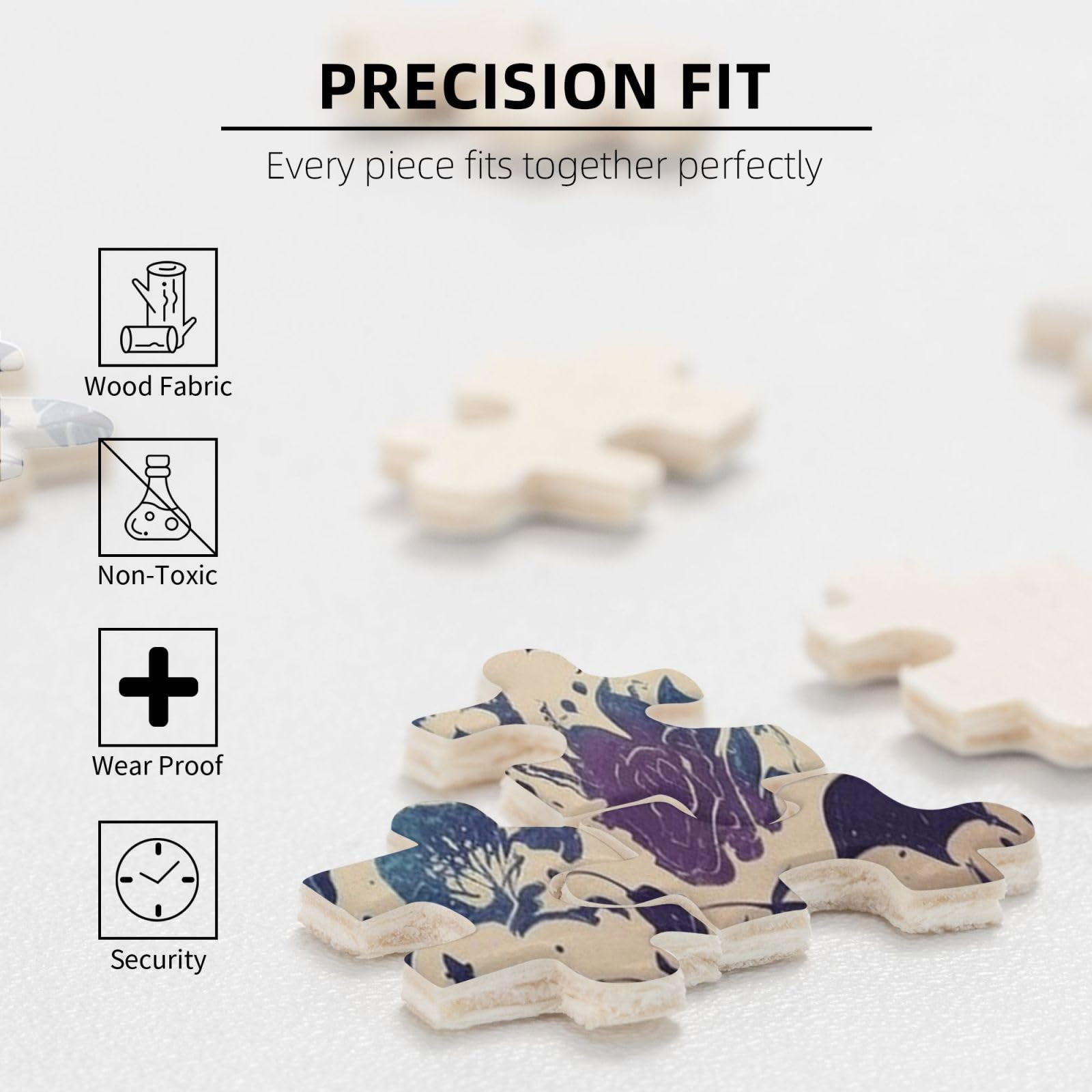 500-Piece Wooden Jigsaw Puzzle with Bat Print - Personalized Photo Puzzle for Adults - Classic Family Game for Wedding, Birthday & Valentine's Day Gifts (20.4