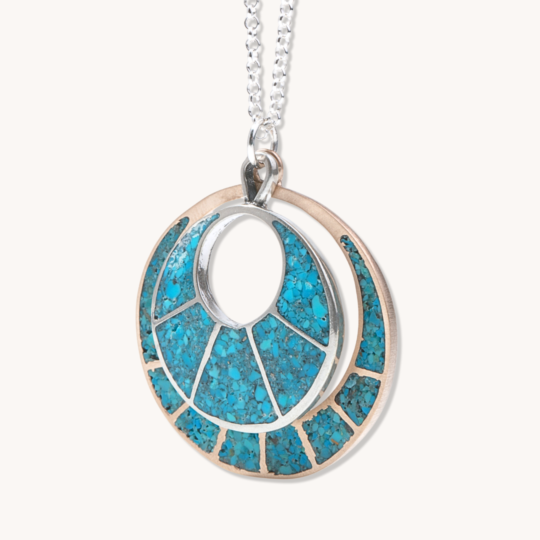Radiante Turquoise Total Eclipse Necklace - Elegant Handmade Jewelry for Women, Perfect for Parties, Weddings & Special Occasions