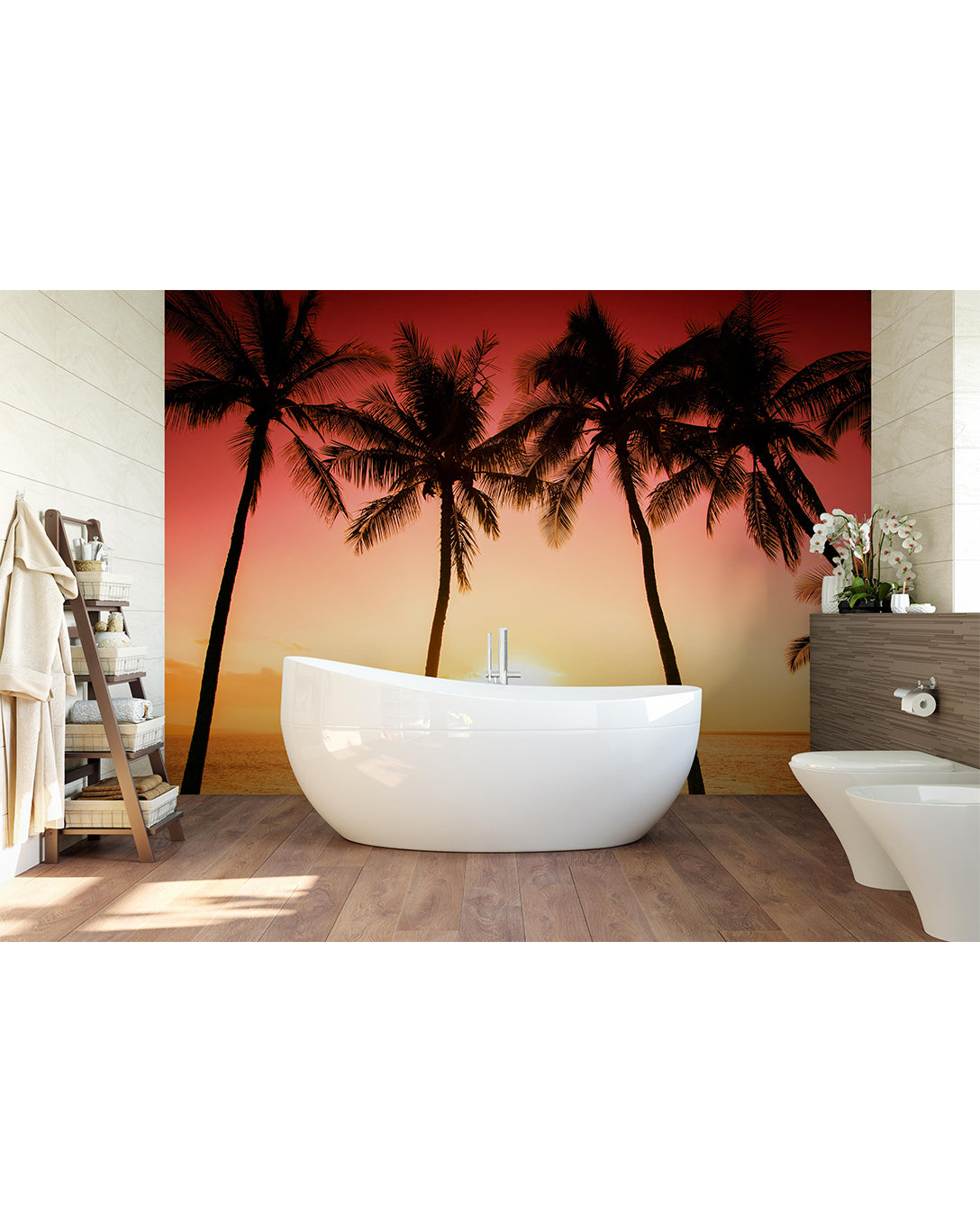 Ocean Beach & Sunset Wall Mural CCM003 - Stunning Coastal Decor for Living Room, Bedroom or Office - Perfect for Beach House & Coastal Theme Interior Design
